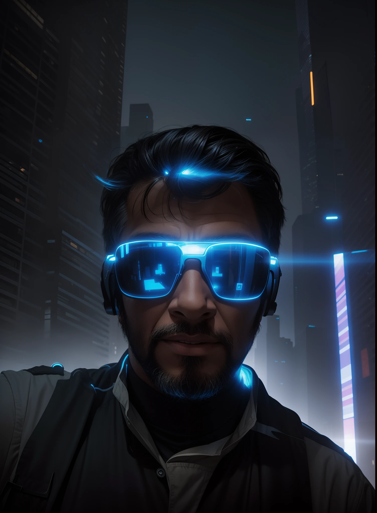 Change this man background, sci-fi photography
