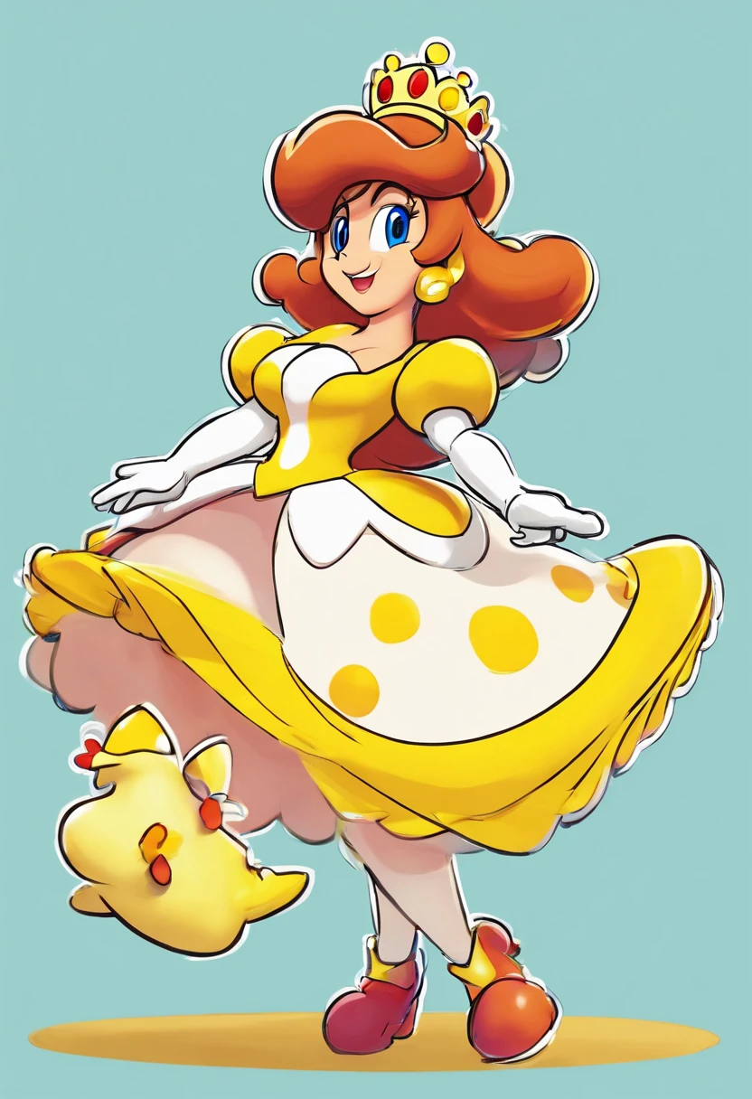 Princess Daisy with a ginormous butt
