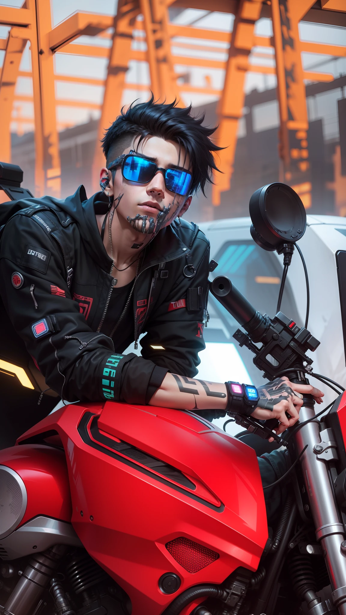 Cyberpunk boy, ultra HD,
