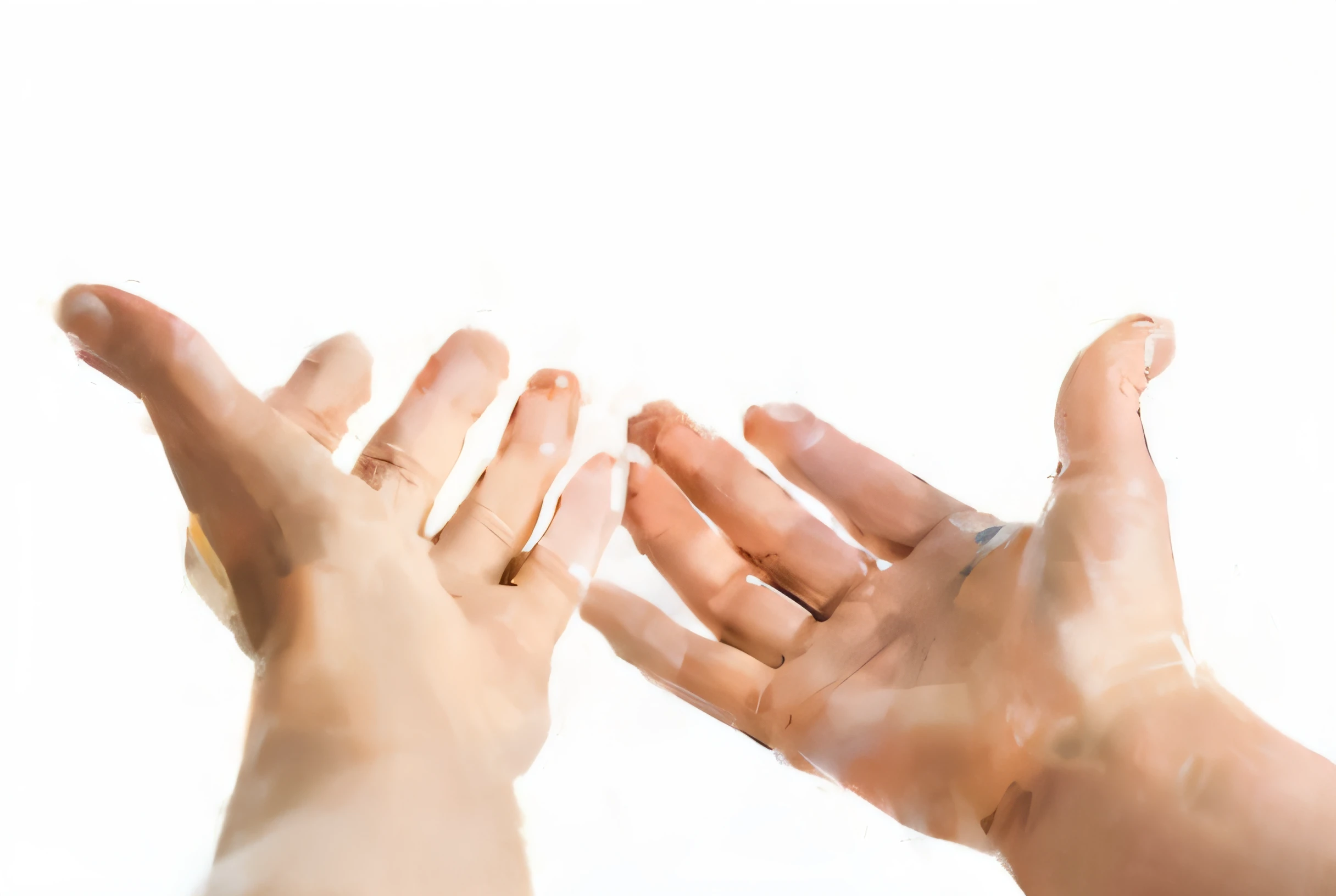The classical picture of god and human connecting by fingers, god in the right side of the picture, the human on the left