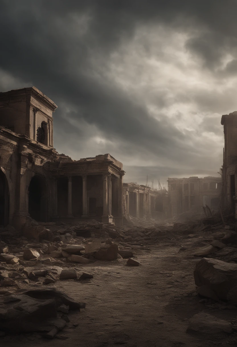 # Mind Map: Desolate Post-Apocalyptic Landscape
## Description
- Haunting and thought-provoking image of the end of the world
- Depicts a desolate, post-apocalyptic landscape
- Crumbling cities, scorched earth, and foreboding sky
- Remnants of human civilization in ruins
- Nature reclaiming the land
- Subtle details hinting at causes of the apocalypse
- Conveys a sense of despair
- Leaves room for a glimmer of hope or resilience
## Elements
- Desolate landscape
- Crumbling cities
- Scorched earth
- Foreboding sky
- Ruins of human civilization
- Nature reclaiming the land
- Subtle details hinting at causes
- Sense of despair
- Glimmer of hope or resilience
## Causes of the Apocalypse
- Environmental disaster
- War
- Catastrophic event from space
## Emotions
- Fear
- Awe
- Contemplation
- Fragility of our world
- Consequences of our actions
