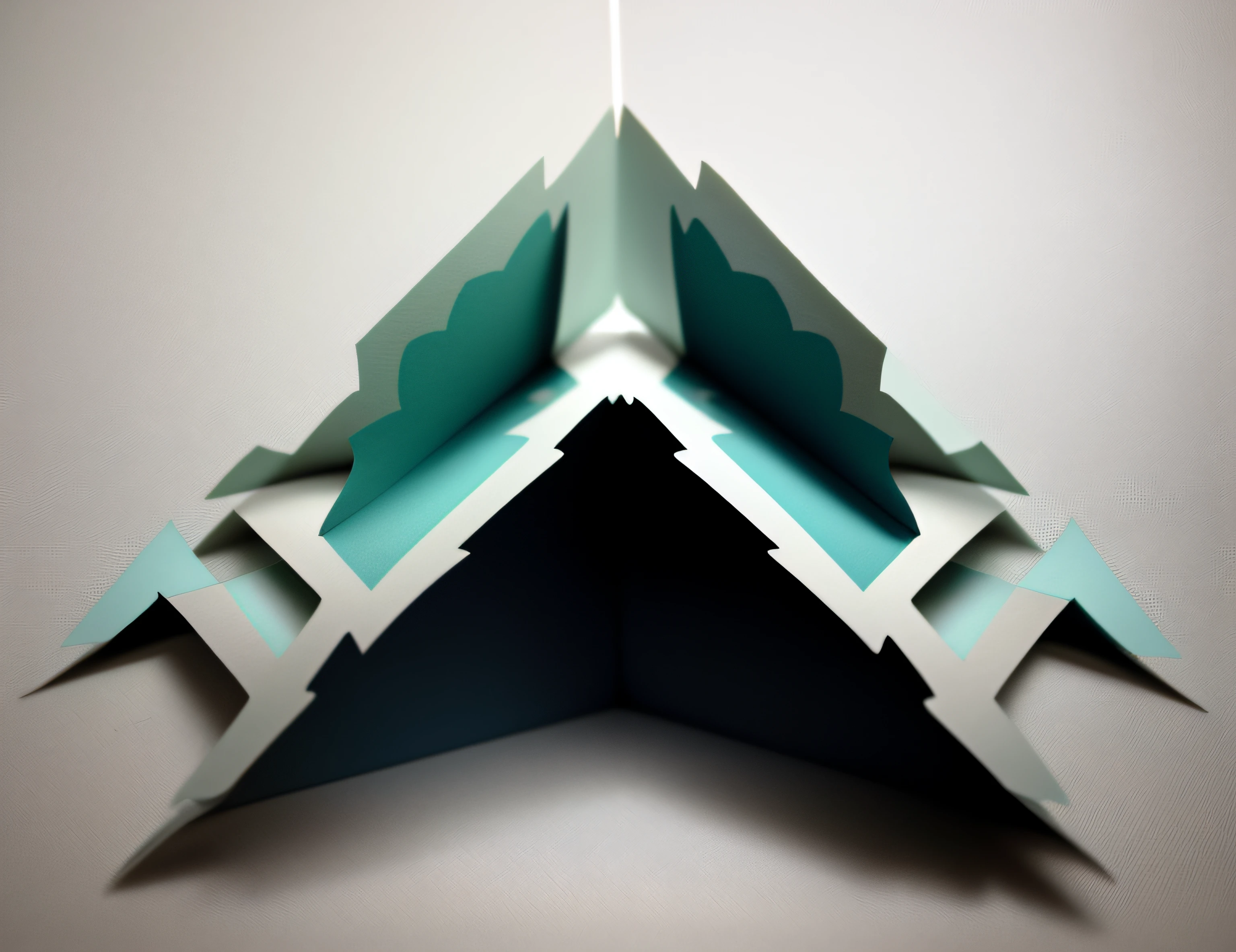 Color three-dimensional paper cutting effect