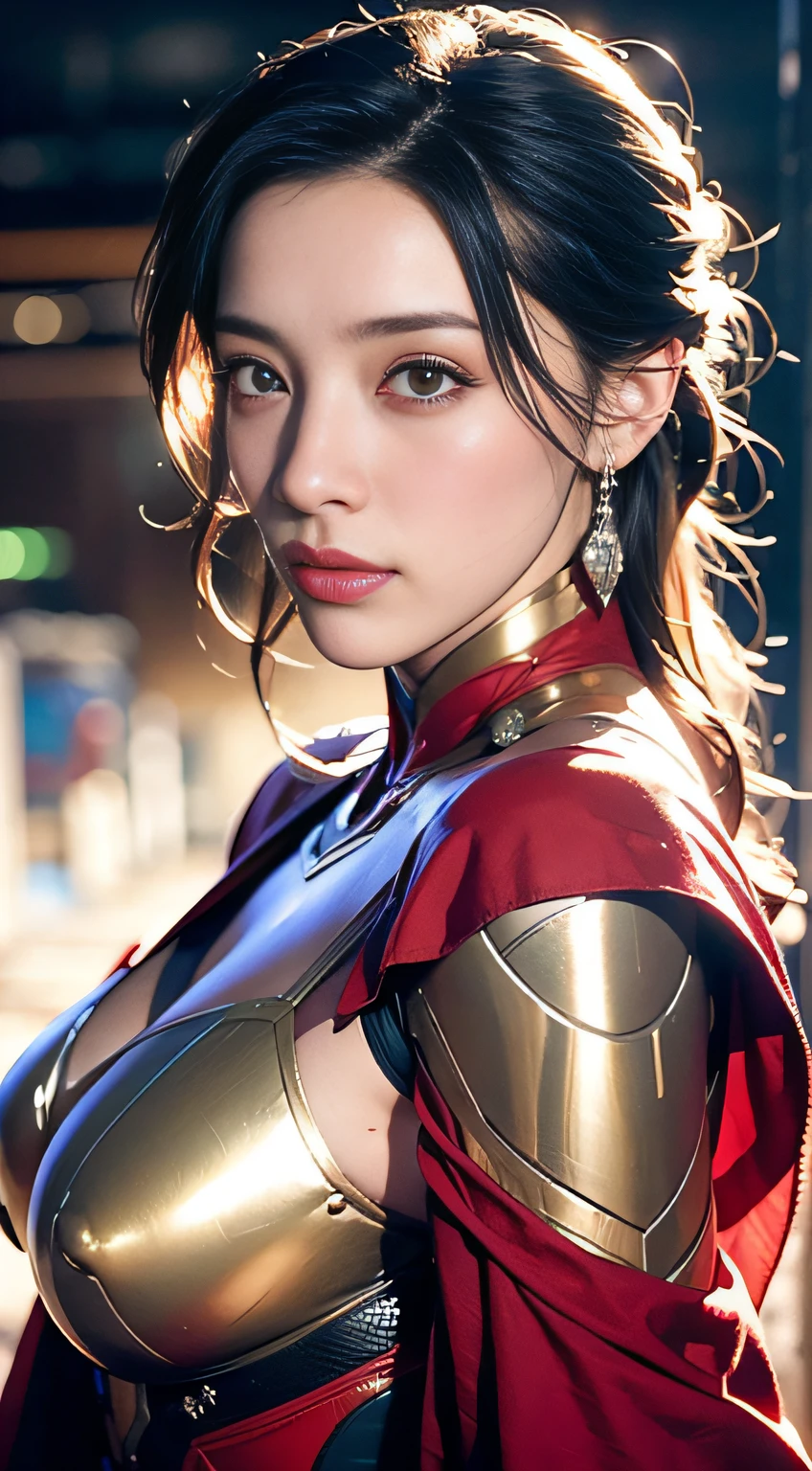 (1girl:1.3), solo,__body-parts__, official art, unity 8k wallpaper, ultra detailed, beautiful and aesthetic, beautiful, masterpiece, best quality, RAW, masterpiece, super fine photo,, best quality, super high Resolution, photorealistic, sunlight, full body portrait, stunningly beautiful,, dynamic pose, delicate face, vibrant eyes, (side view), she is wearing a futuristic Iron Man mech, red and gold, Highly detailed abandoned warehouse background, detailed face, detailed complex busy background, messy, gorgeous, milky, high detailed skin, realistic skin details, visible pores, sharp focus, volumetric fog, 8k uhd, dslr camera, High quality, film grain, fair skin, photorealism, lomography, sprawling metropolis in a futuristic dystopia, view from below, translucent