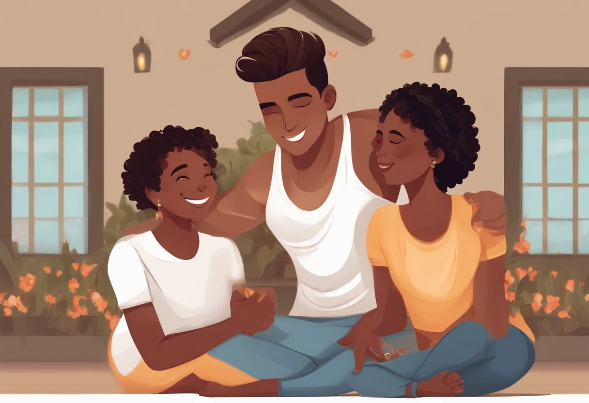 master part, best quality, {best quality}, {{master part}}, {Altas}, {{{campo de campo}}, casal extremamente detalhado, illustration, par, 1st grade, 1Young man, par, amor, amor, Romantic, foco nítido, Foco masculino, Foco masculino, cabelos pretos, olhos castanhos, sol, sunlight, levantamento, surpreso, inveja, camisetas, roupas de lazer masculinas, no expression, modamas, dungeon, aventureiro, duende