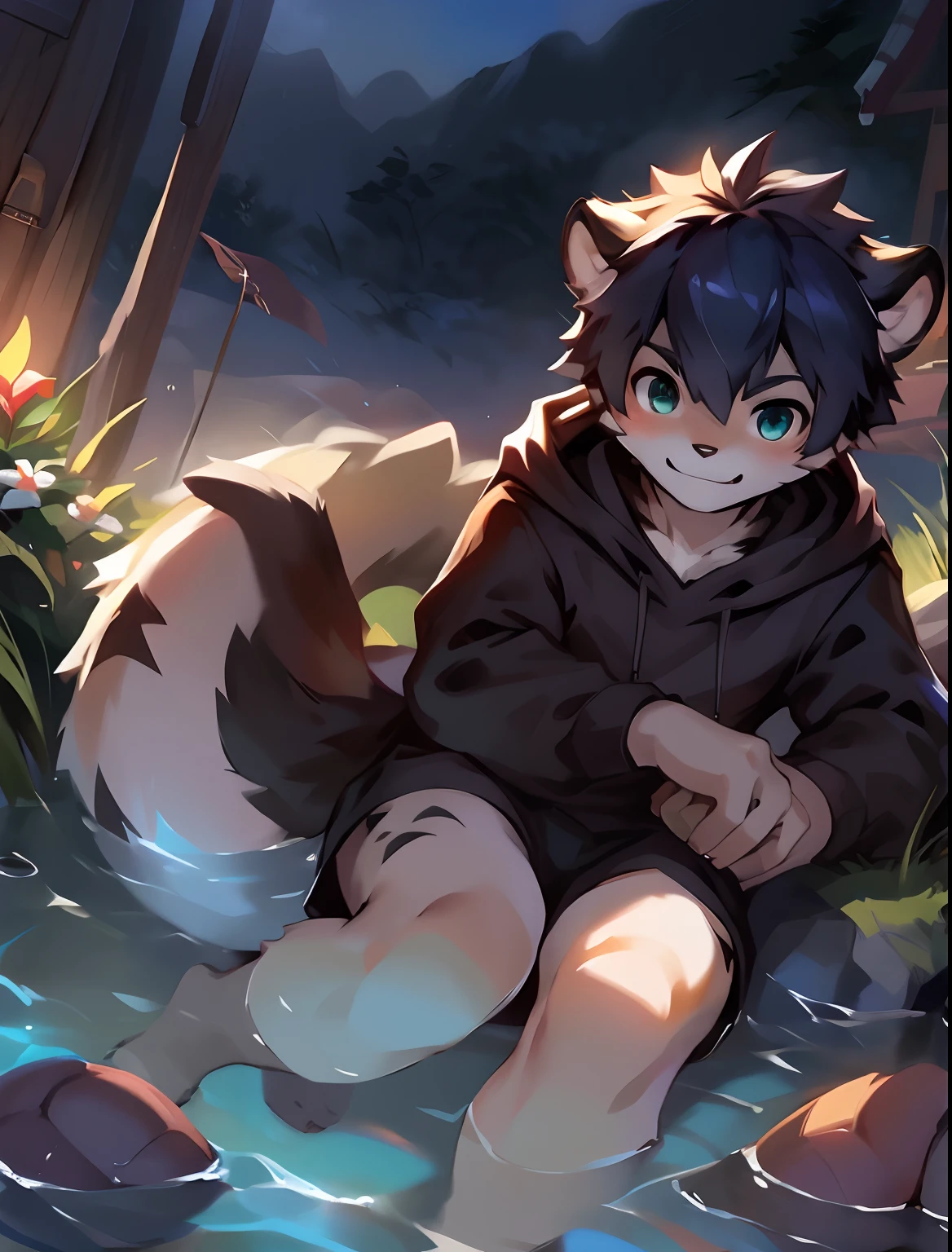((Larafiel)),Dragon, Sitting, Hoodie, Nature, cheerfulness, White fur, White body, Boy,Male,Man,Boy student,shoun,physically-based renderingt,profesional lighting,extreme hight detail,white shirt,Bouquet,((lying on water))Lying position,High brightness,Relaxed,softlighting,(((solo person,Only water))),(Solo),Lie down,short- sleeved(author:Puinki \(artist\):1.2),(author:Unreal Land,author:Sumi Kuroi,author:Milk Tiger 1145,author:Morkey,author:Emolga 1,Through the egg sac:1.2),(author:Xia Huaiting:0.8),(by Pino Daeni:0.8),(by Hios Hiru:0.8),(by Chunie:0.8).