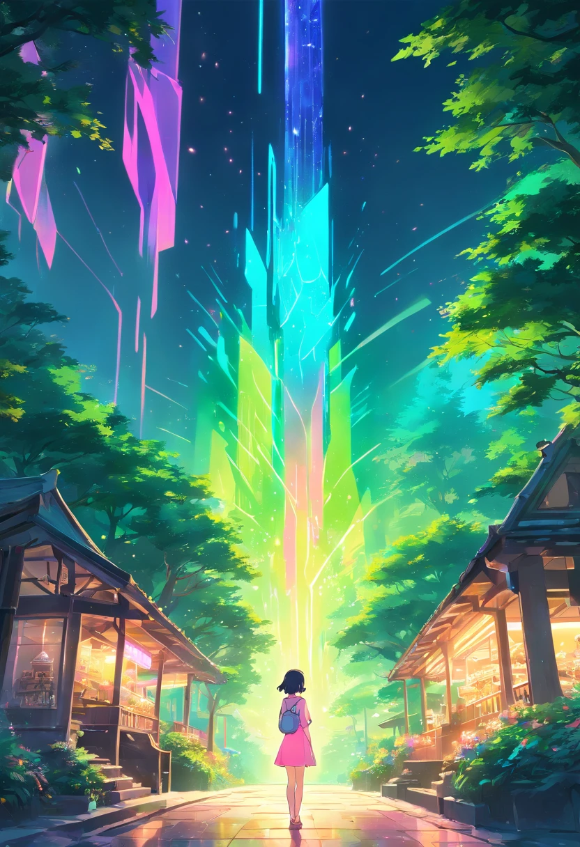 (fluorescent colors:1.4),(translucent:1.4),(retro filters:1.4), (fantasy:1.4), candy world Disney land ethereal soft fluffy soft landscape forest snowavatar Pastel pink sky green blue sparkle ethereal light pastel whimsical light rainbow stars diamonds sparkle gemstone background hyper realistic Ultra quality cinematic lighting immense detail Full hd painting Well lit,