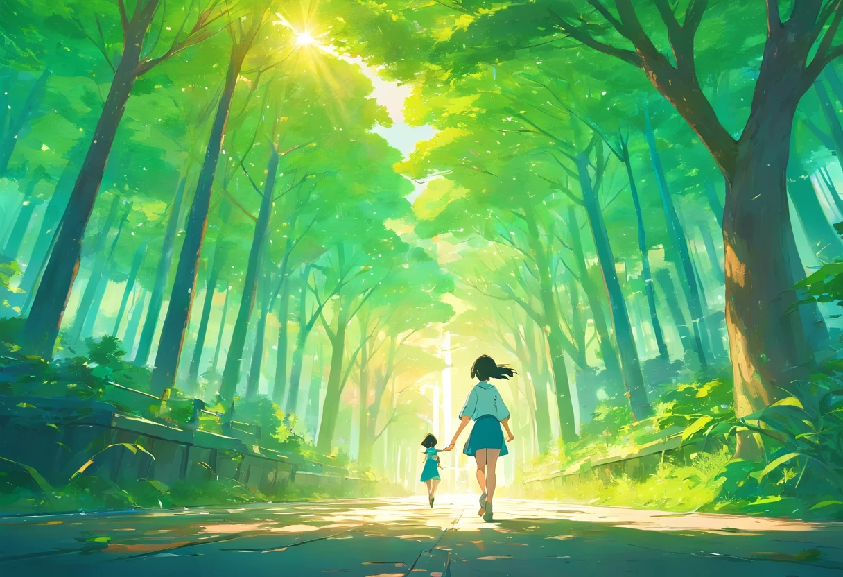 "Vibrant and engaging scenes. Imagine a world where words dance and come to life, Characters fall off the pages,The story grows wings and soars. In this illustration, We imagine a magical scenario,An open book becomes a gateway to an imaginary universe. How the page flows through the air, They become the elements that make up the landscape—the trees that whisper their secrets, Ink into rivers,The pages are mountains.