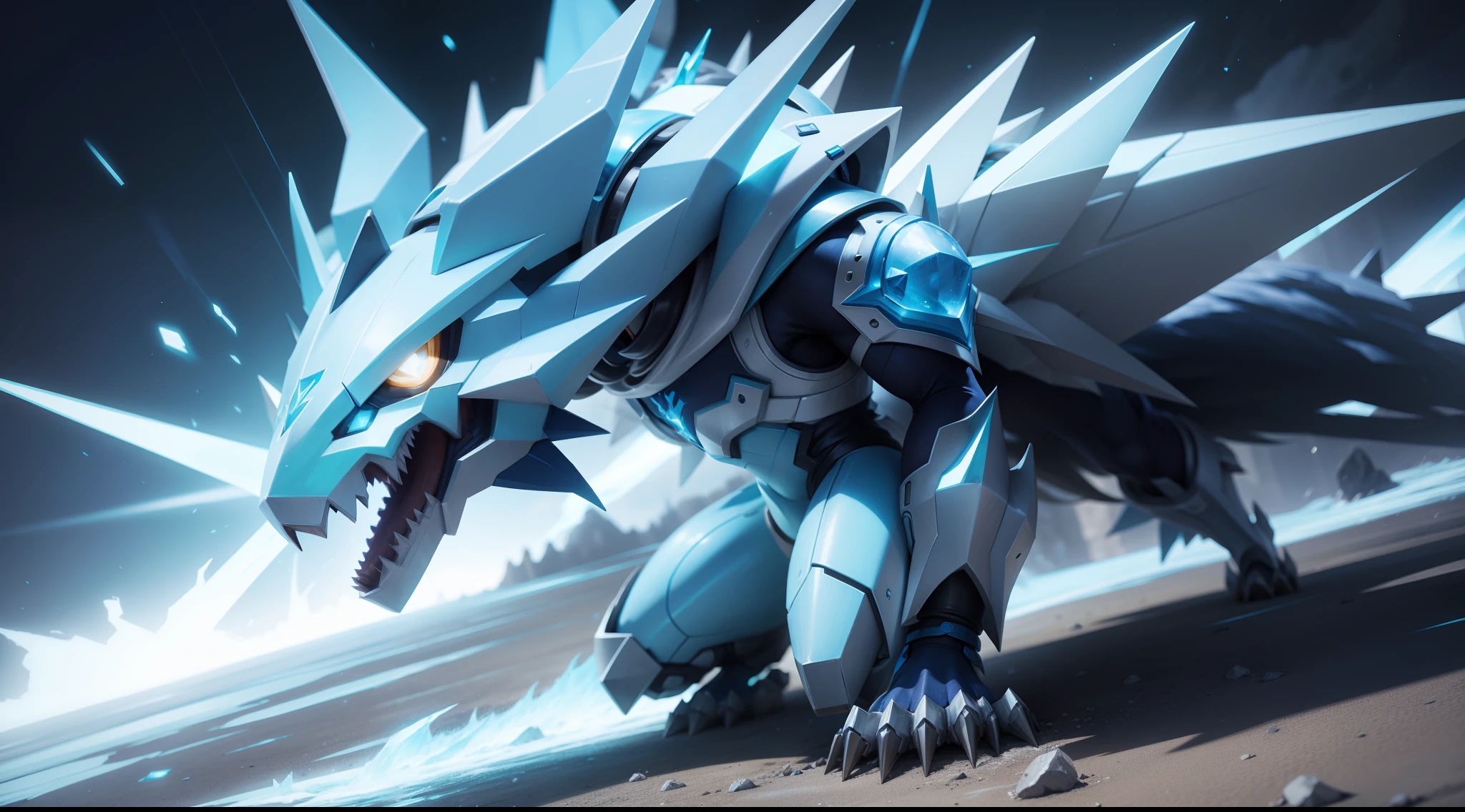 Digimon Skill power ice concept art fantasy