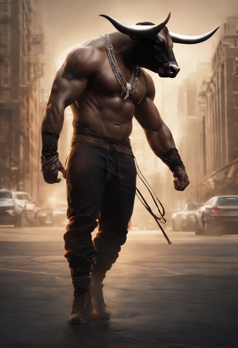pixel art , Luis Royo art style, cup head art style, full body illustration of a Bull n silhouette::1.0, wearing a hoodie, wearing hip hop clothing hammers and diamonds apparel and Chicago Bulls Jersey, dynamic pose, background los angels , minimalistic, rtx, UHD, cell shading, 32k, ray tracing, well defined, comic, digital painting, cartoon, photorealistic, drawing, unreal engine, octane render, shaders, 4d
