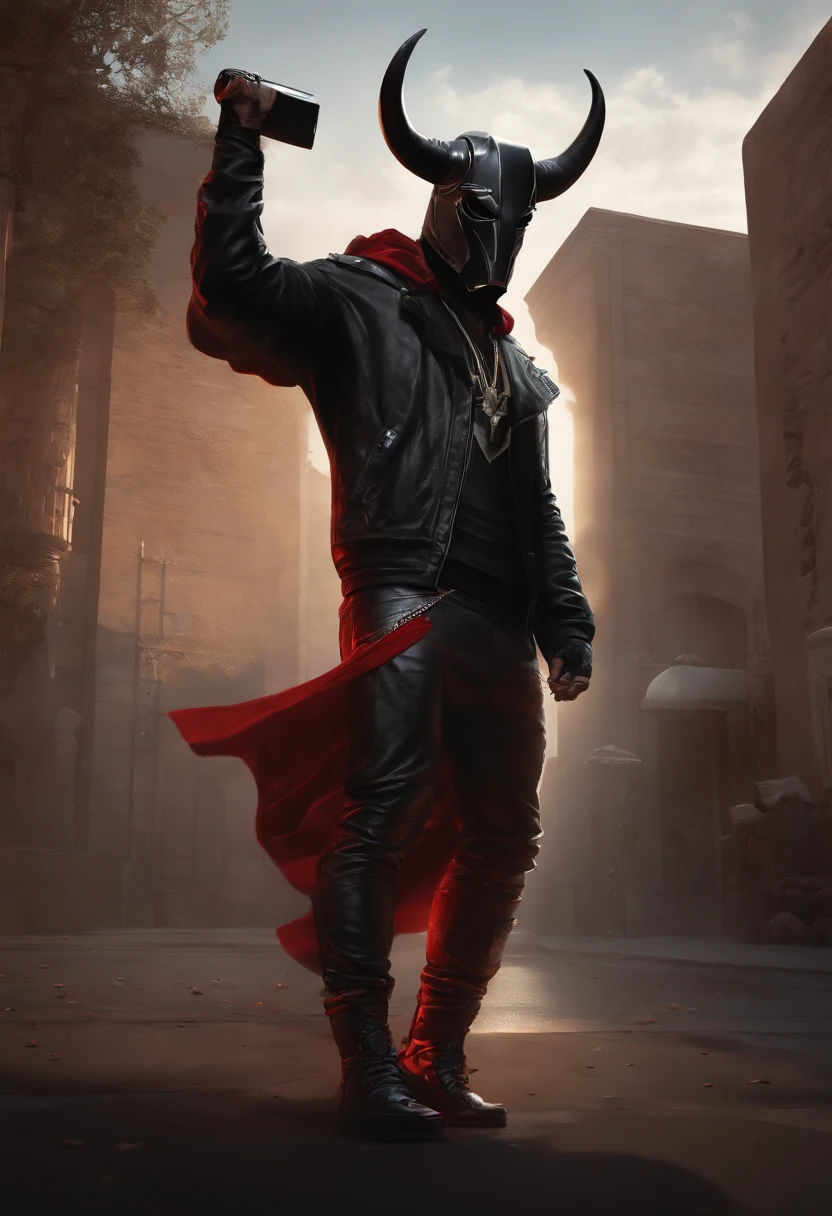 pixel art , Luis Royo art style, cup head art style, full body illustration of a Bull n silhouette::1.0, wearing a hoodie, wearing hip hop clothing hammers and diamonds apparel and Chicago Bulls Jersey, dynamic pose, background los angels , minimalistic, rtx, UHD, cell shading, 32k, ray tracing, well defined, comic, digital painting, cartoon, photorealistic, drawing, unreal engine, octane render, shaders, 4d