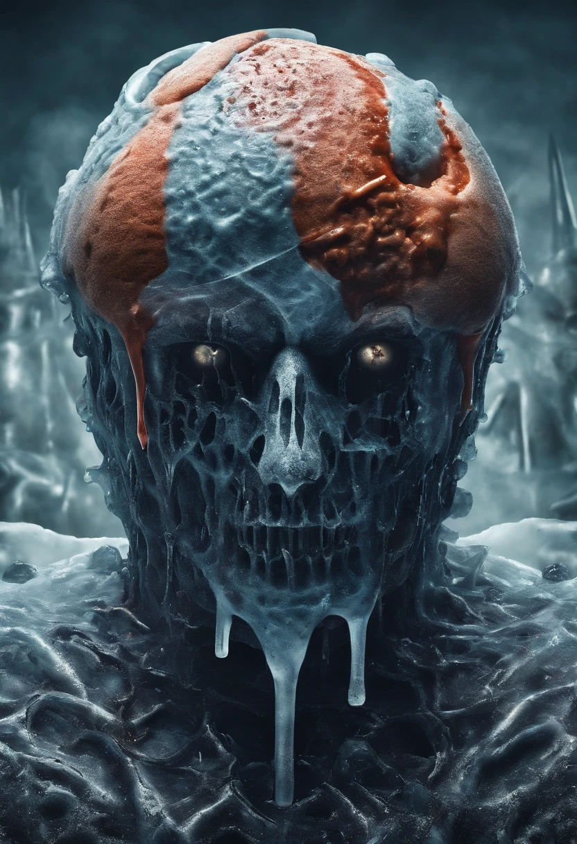 (ice cream:1.5) golem., huge ice cream, surreal, abstract geometry, (the most beautiful form of chaos:1.4) (vivid colors:1.4), (octane render:1.4)