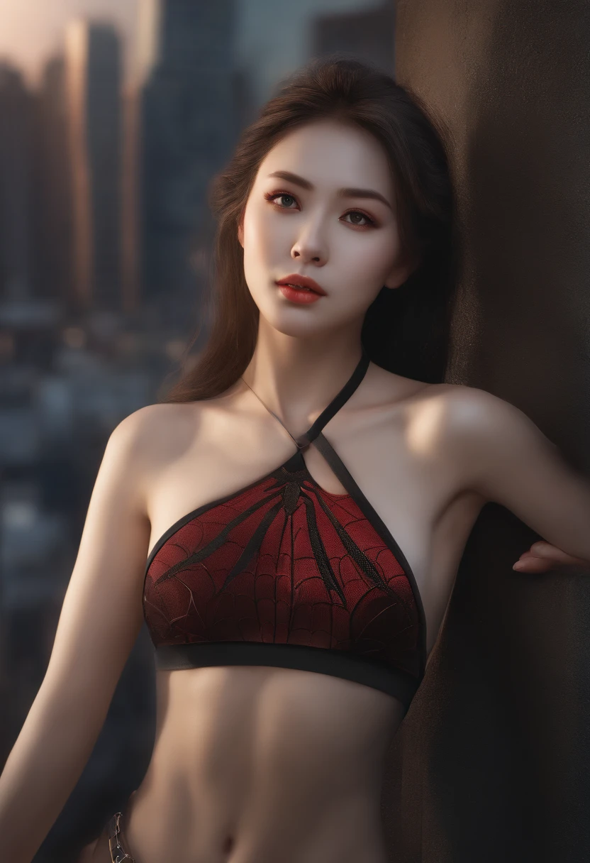 japanaese girl, (1 girl:1.3), Solo, (((Highly detailed face)))), ((Highly detailed eyes and face)))), Beautiful detailed eyes, Body parts__, official art, unified 8k wallpaper, ultra detailed, beautiful and beautiful, beautiful, masterpiece, best quality, original, masterpiece, ultra fine photography, best quality, ultra high definition, realistic realism, sunlight, full body portrait, amazing beauty, Dynamic pose, delicate face, vivid eyes, (from the front), she is in a spider-man suit, red and black color scheme, spider, highly detailed city roof background, rooftop, overlooking the city, detailed face, detailed complex busy background, messy and gorgeous milky white, highly detailed skin, realistic skin details, visible pores, clear focus, volumetric fog, 8k UHD, DSLR, high quality, Film grain, fair skin, photorealism, Photorealistic, high resolution, 1 woman, Hips up, Beautiful eyes, Long hair, ringed eyes, jewelry, tattoo, outfit-newjersey, lomography, futuristic dystopian megalopolis, translucent, eros, clothes with chest visible, crotch area full visible design、nsfw:1.5、(breast focus:1.1), (bare breast:1.2), squatting, juice ((riding a )), insert , ((open , vivid , high quality ))