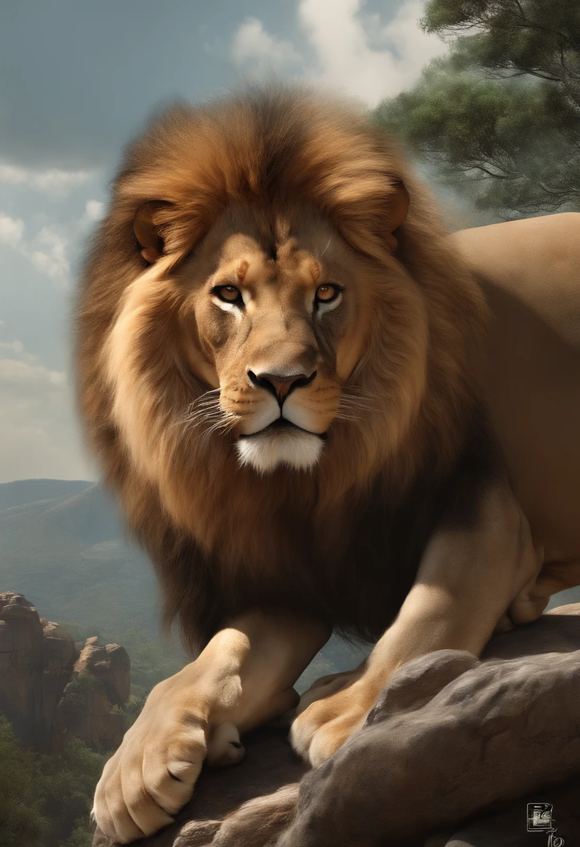 In SAVANNAH STEP a ferocious lion , 8k, Foto RAW, (pele altamente detalhada: 1.2), (exposta: 1.1), (Costas expostas: 1.5), , (Vista de cima para baixo:1.5), ((::Jae Lee e Joe Madureira estilo ::2.0 comix illustration style,Estilo Tatoon ,, (fundo bonito e claro:1.2),, fantastic paintings , ::Jason Fabok e estilo Yoji Shinkawa ::2.0 comix illustration style,Estilo Tatoon , Comic book style , (fundo bonito e claro:1.2),, fantastic paintings ,Estilo grafite; master part, melhor qualidade, alta qualidade, extremamente detalhado CG unidade 8k papel de parede, scenecy, fotografia premiada, HDR, extremamente detalhado, trending on ArtStation, trending in cgsociety, intrincado, High detail, Arte por Midjourney Style::JKenneth Rocafort ESTILO ::2.9 (master part:1.2, melhor qualidade), (belos olhos finamente detalhados: 1.2),