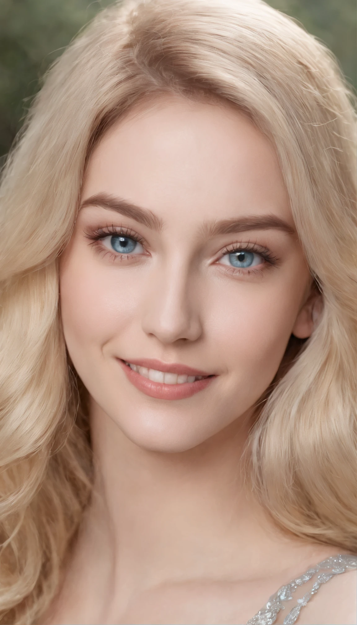 Tin armor gloves,Tall girl,(Long blonde hair 1.3,Details Hair 1.3,wavy and long hair),"Light blue eyes 1.2,The pupils shine with shining stars",Fine depiction of facial skin,seduct smile,Realistic style photos,high high quality,Look down