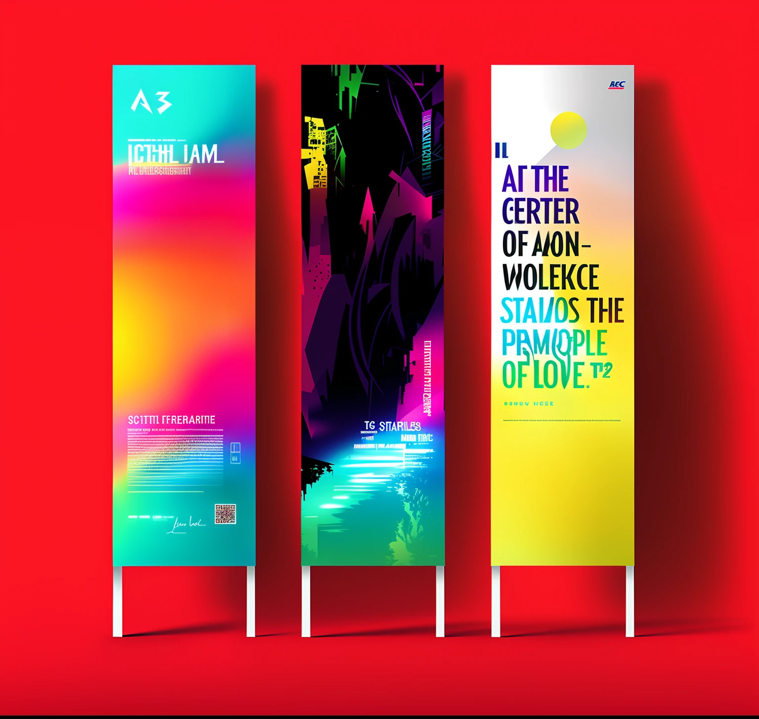 Poster design,Acidic design style