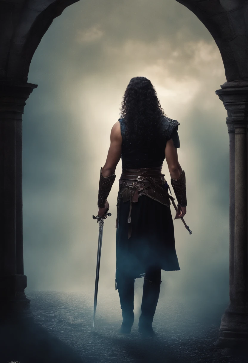 1Mann in der Unterwelt, Fight against demons, Melancholisch, Dunkel, Schwert, allein gegen alle, Schwarze Haare, Schwarze Augen, Dunkel violette Kleidung, Episch