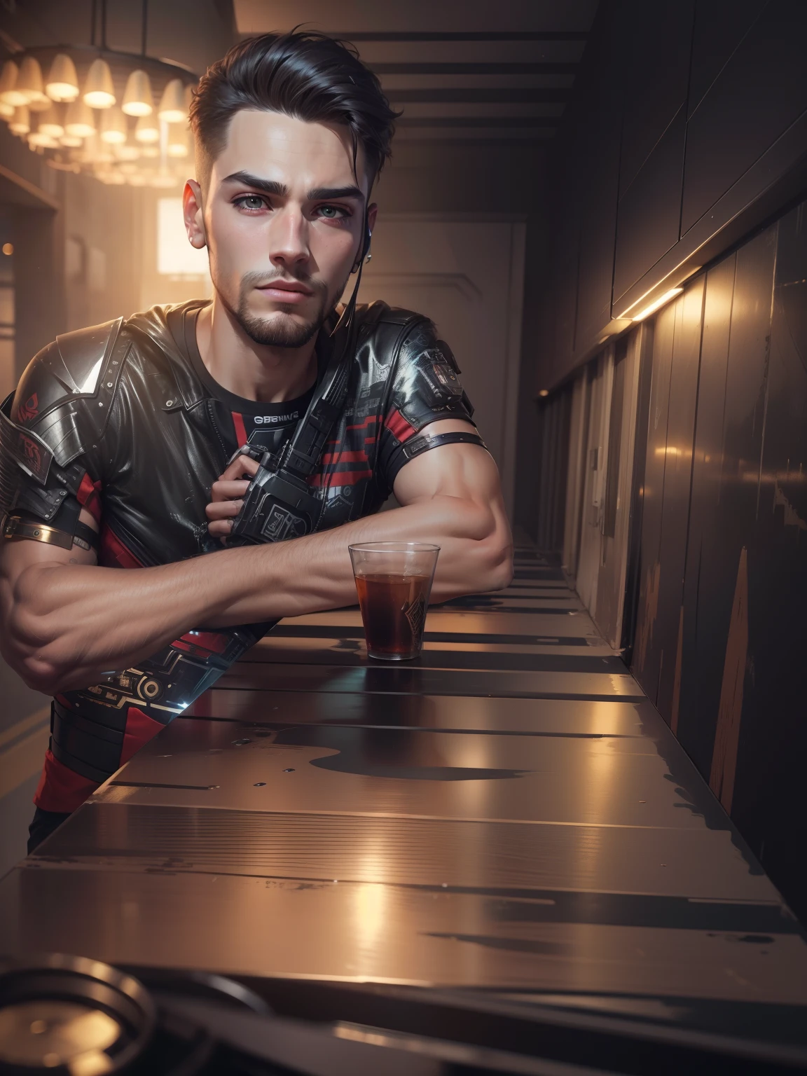 Change background,cyperpunk,handsome boy, realistic face,8k, ultra realistic