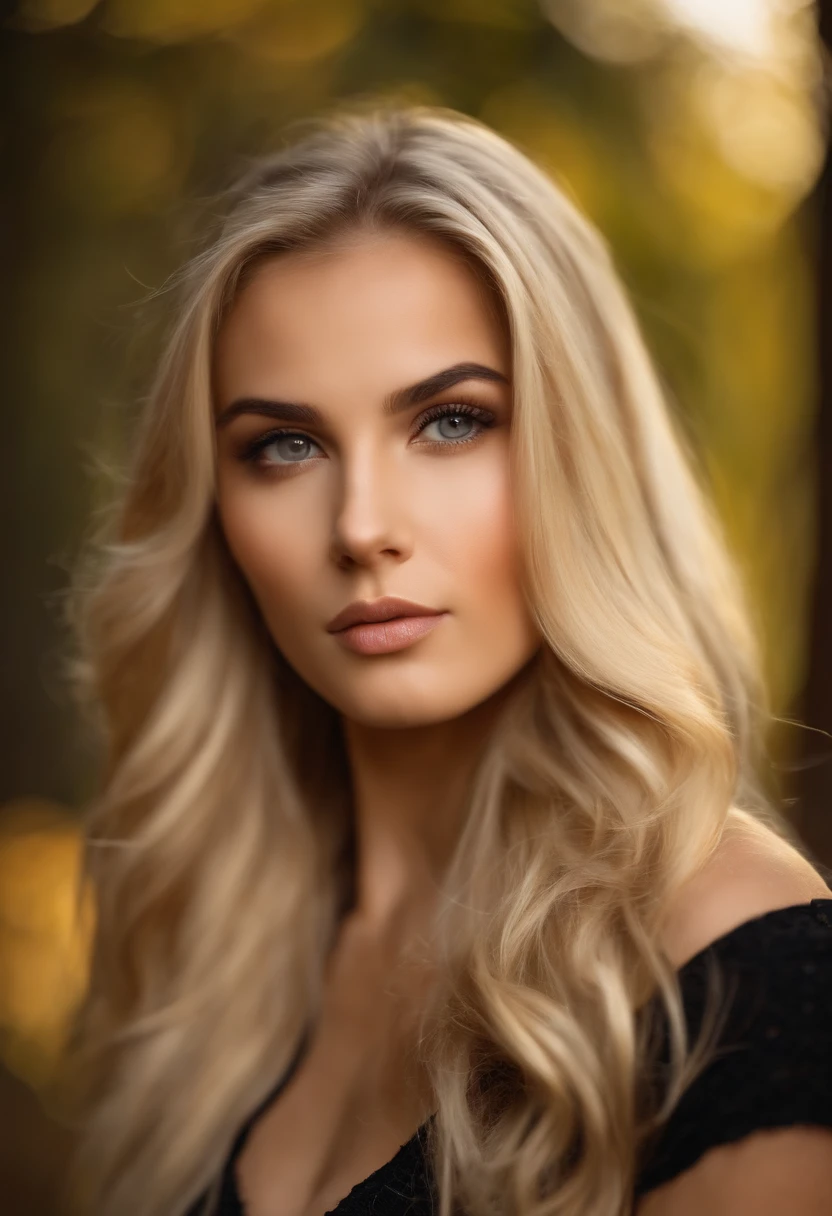 blonde hair brown eyes girl