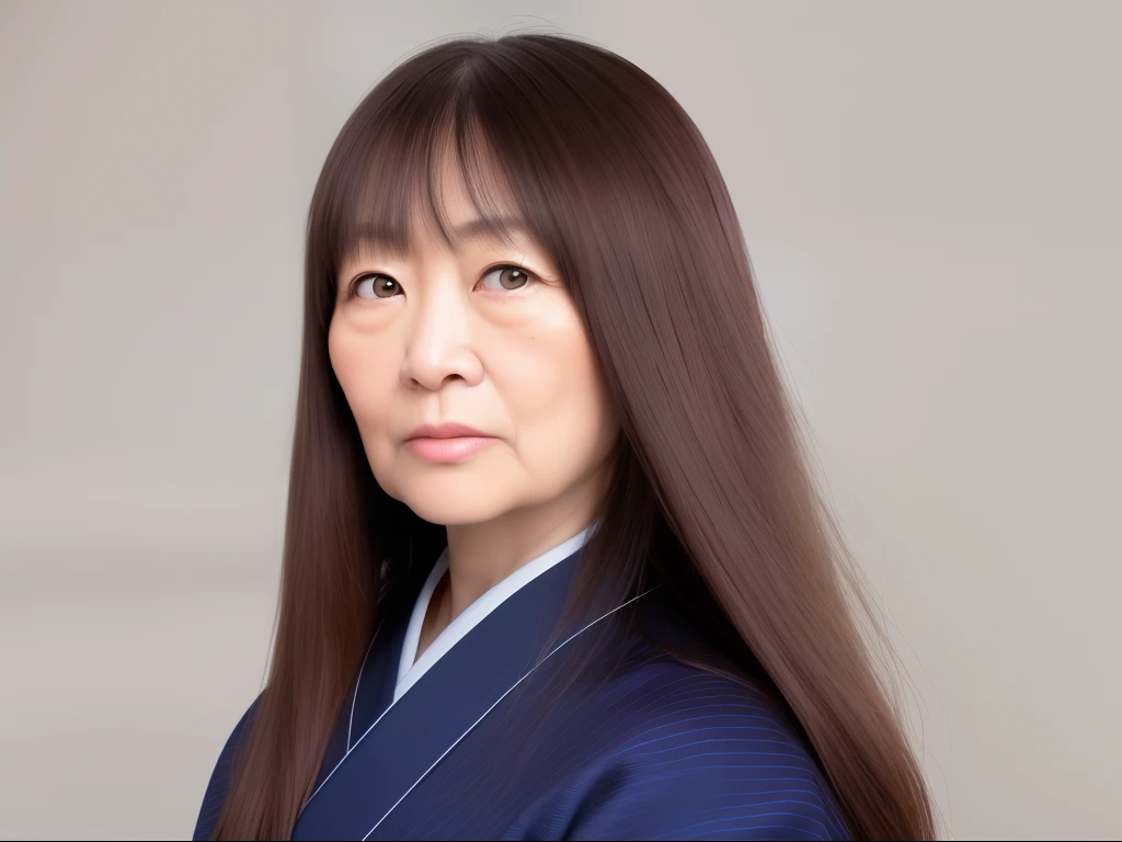 A beautiful 60-year-old Japanese woman(A pair of big eyes,Pupil dilation,Wrinkles at the corners of the eyes),(Very small breasts)(flabbiness),(Raise your chin slightly,mouth opening,Stick out your tongue:2,drools,The whole face is flushed)(Long chest-length hair,Qi bangs,hair straight,dark brown hair,Hair is shiny),anatomy correct,((high-definition quality, 16k,tmasterpiece: 1.3))