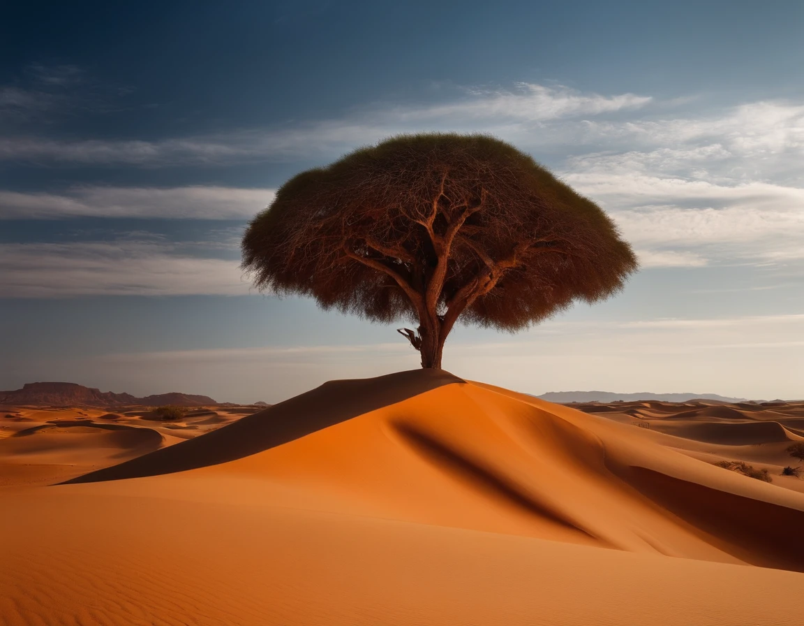 Deserto com areia vermelha