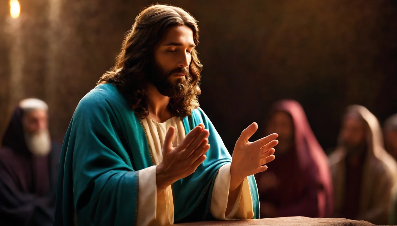 Jesus listening to prayers