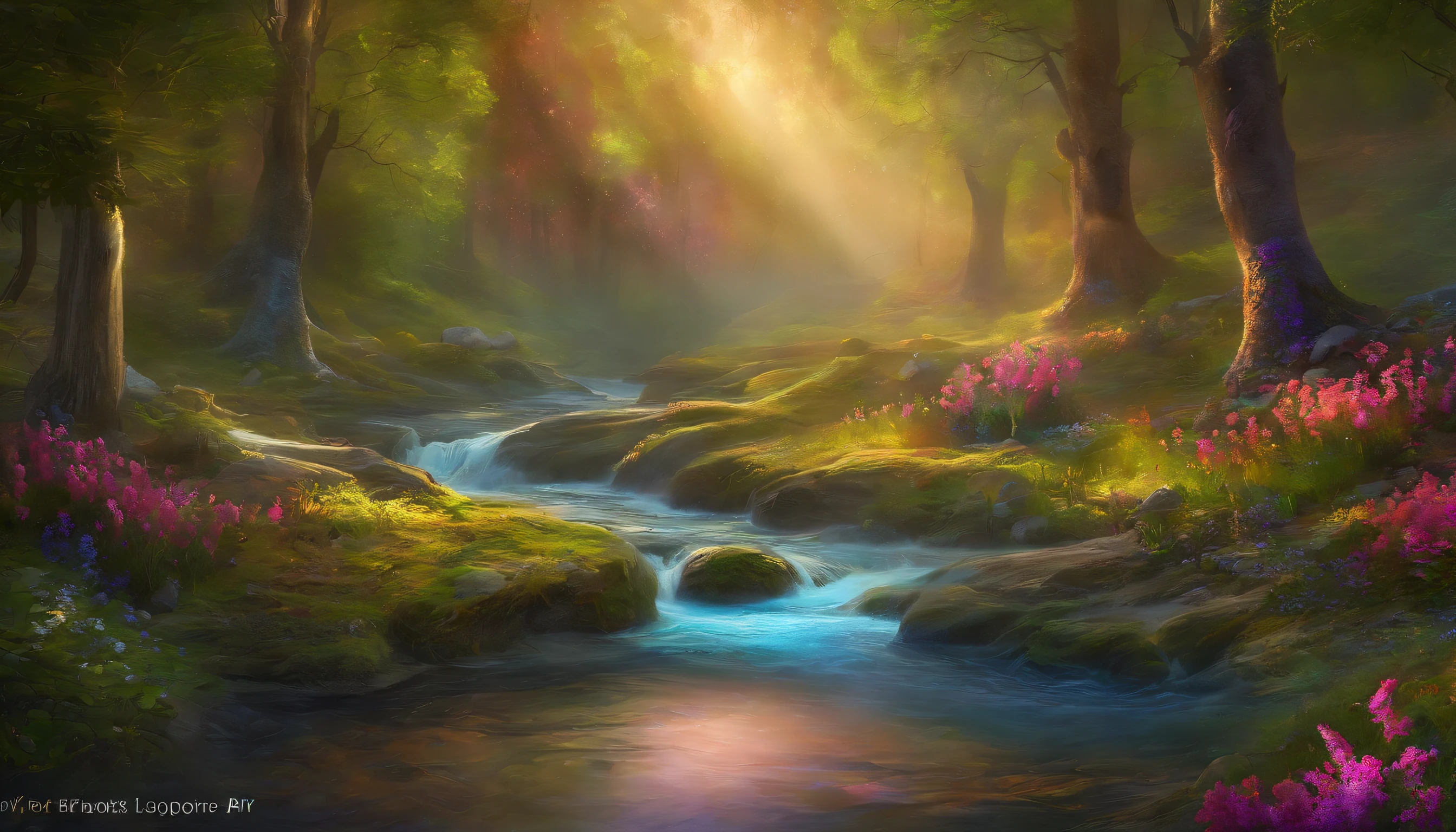 masterpiece, best quality, high quality,extremely detailed CG unity 8k wallpaper, An enchanting and dreamy scene of a fantasy forest, beautiful log cabin beside a stream, with towering trees, glowing flowers, and hidden fairy glens, creating a sense of mystique and enchantment, artstation, digital illustration, intricate, trending, pastel colors, oil painting, award winning photography, Bokeh, Depth of Field, HDR, bloom, Chromatic Aberration ,Photorealistic,extremely detailed, trending on artstation, trending on CGsociety, Intricate, High Detail, dramatic, art by midjourney