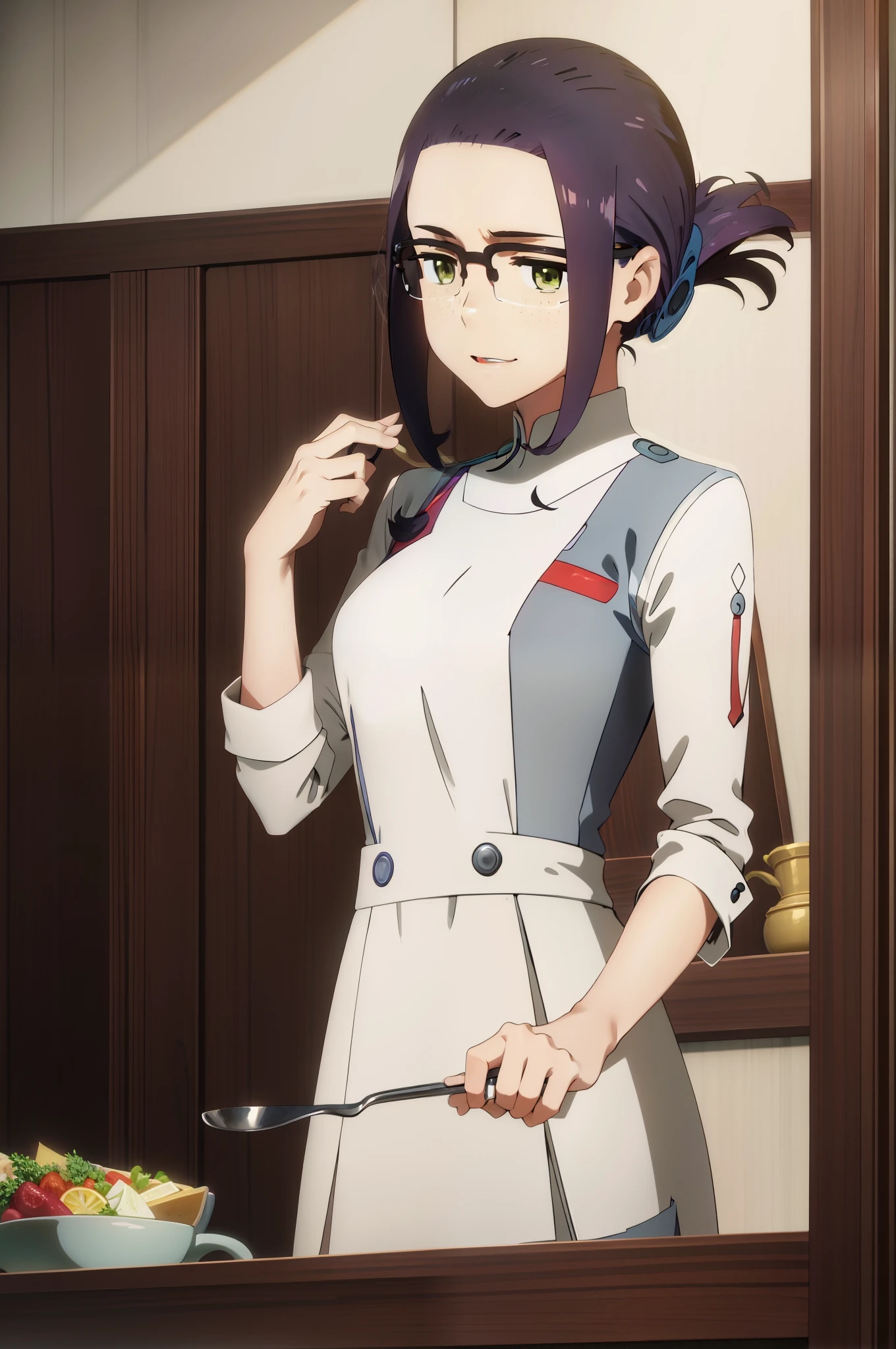 ikuno  ,wife dress, happy, cooking