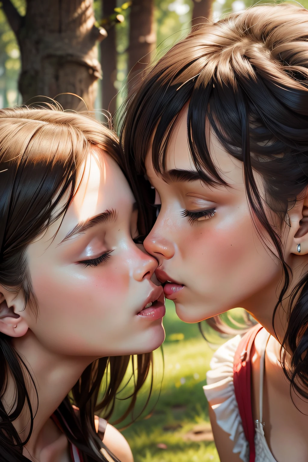 2 girls kissing