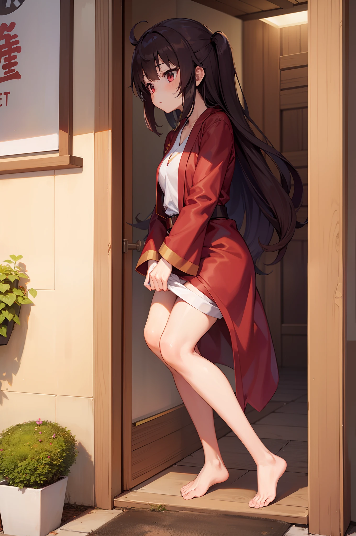 megumin from konosuba in bathrobe