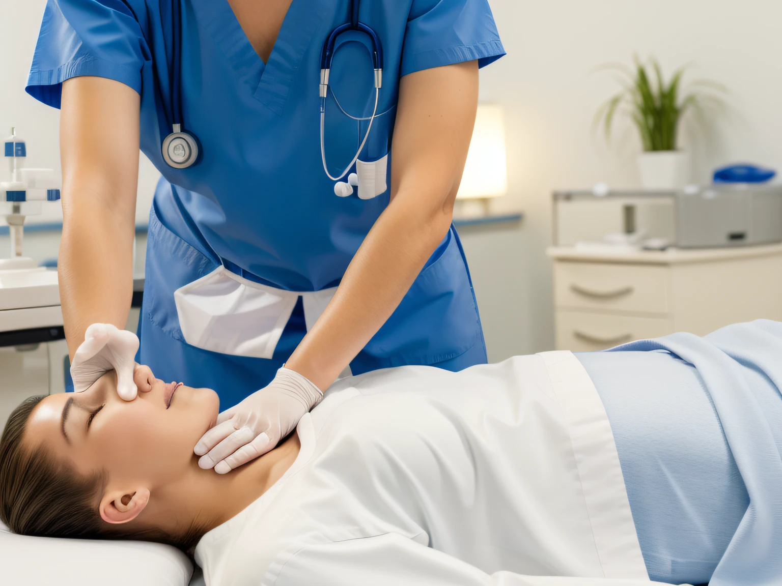 (best quality,ultra-detailed,realistic:1.37),portrait,medical,doctor healing patient,healing touch,medical gloves,professional,ethical,white coat,healing environment,modern medical facility,caring atmosphere,warm lighting,gentle bedside manner,lifesaving skills,precision,medical equipment,medical science,advanced technology,healing hands,nurturing presence,compassionate care,deep empathy,healer mindset,therapeutic connection,holistic approach,patient comfort and safety,pain relief,patient-centered,trustworthy,experienced,skilled,expert,medical expertise,life-saving interventions,surgical precision,dignity,respectful communication,effective treatments,reliable diagnosis,successful outcomes,healing process,rapid recovery,optimum health,long-term wellness,holistic healing,hope and optimism