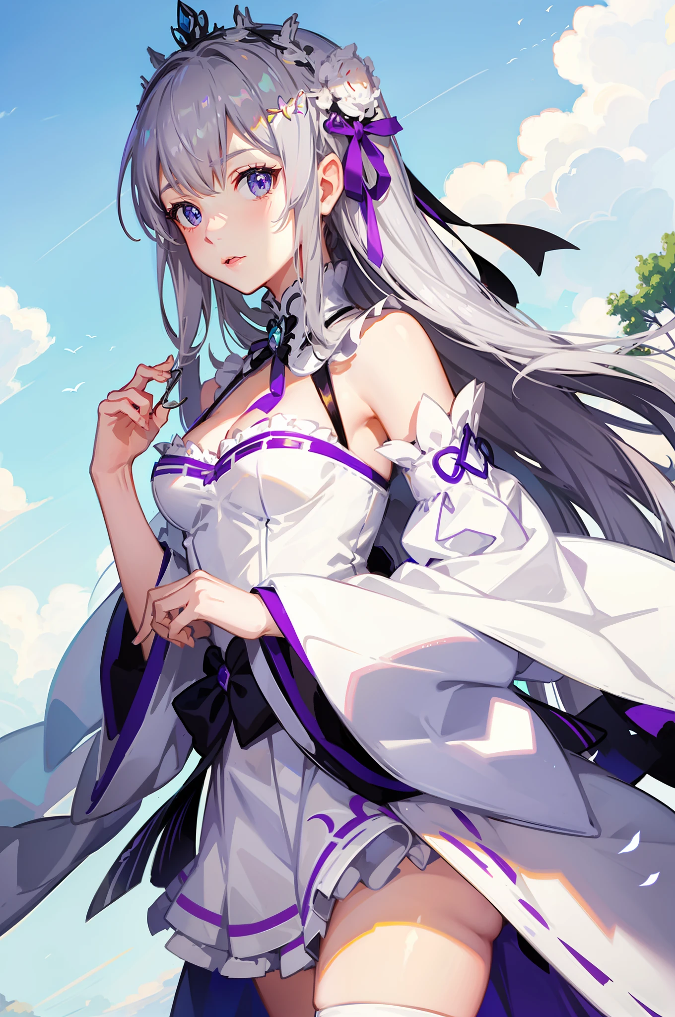 Emilia princess from Re:Zero kara Hajimeru Isekai Seikatsu, kimono