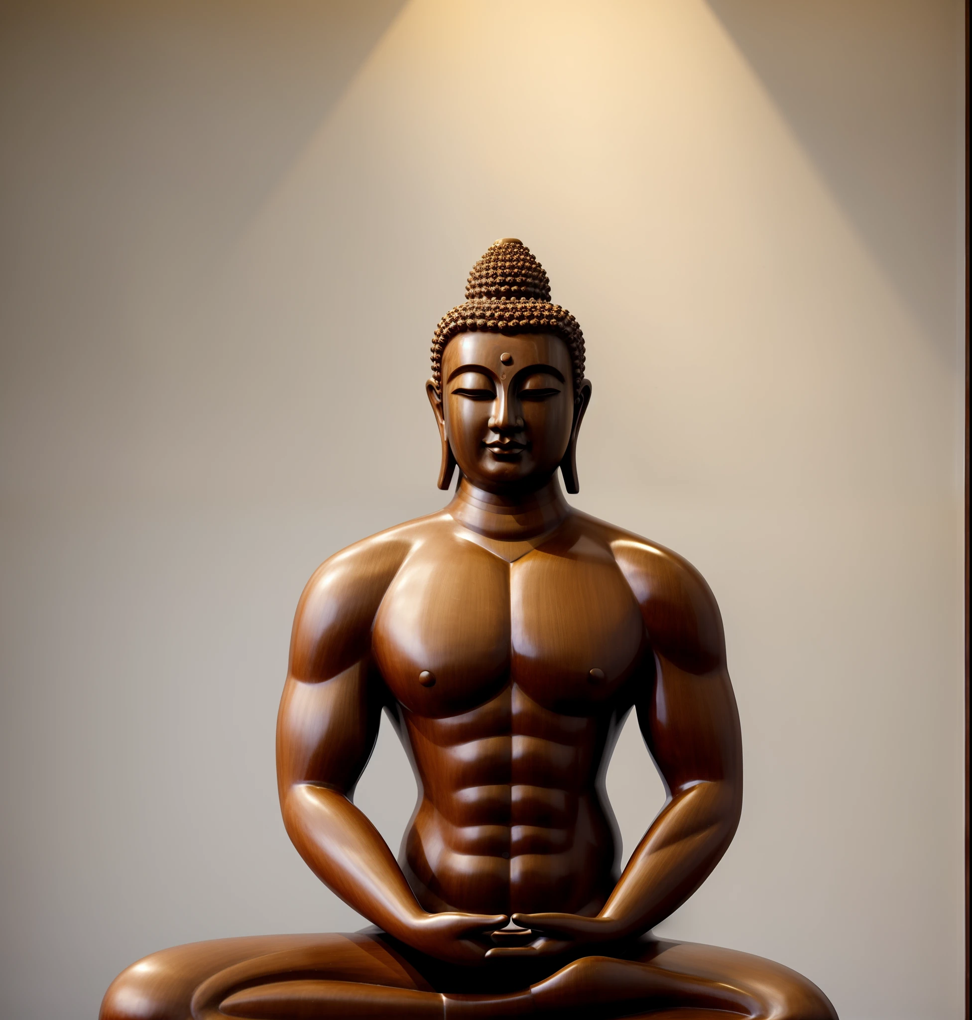 sculpture, handsome, and sexy Buddha; naked, good full body
