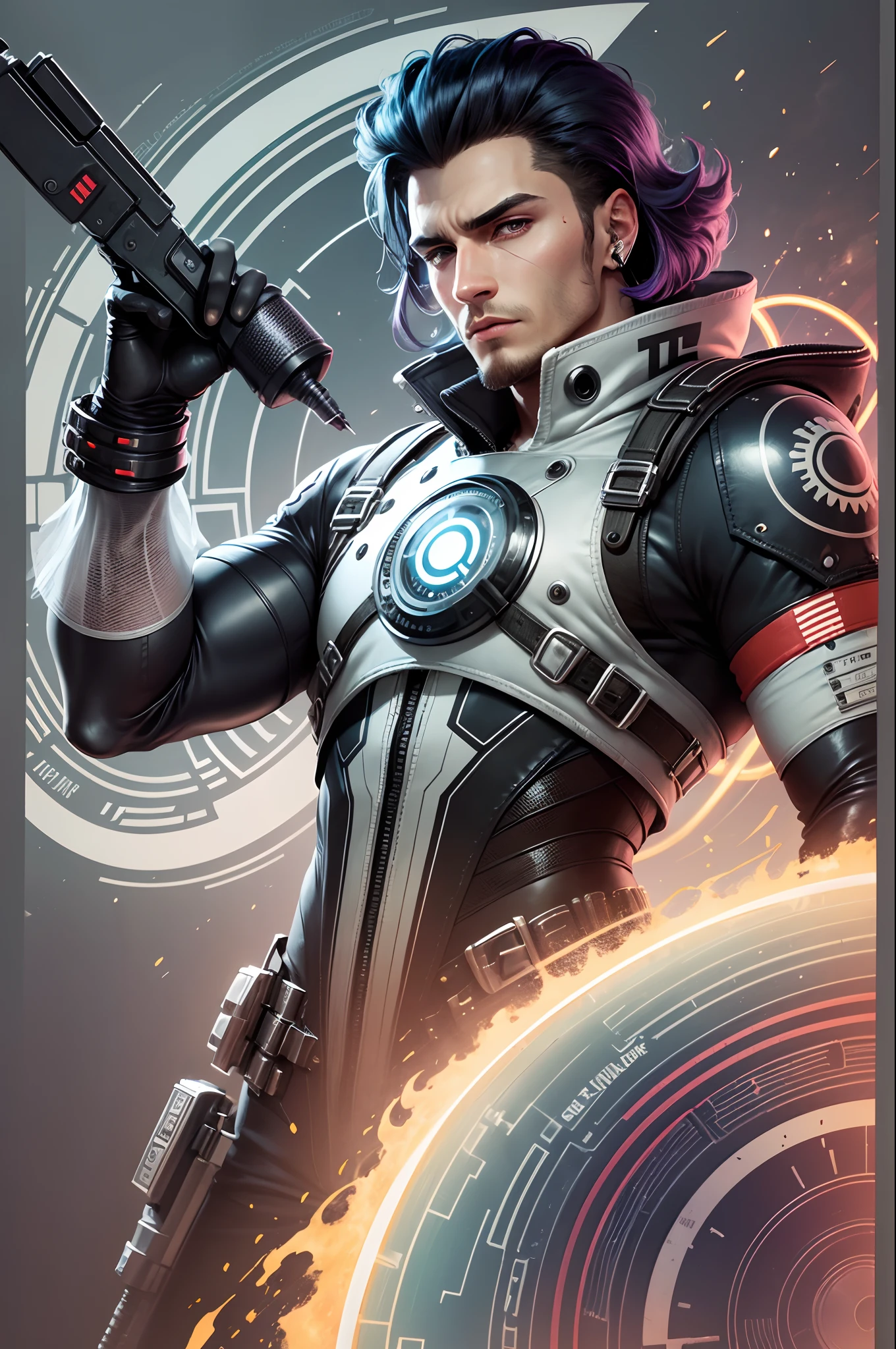 future man, in the style of inkpunk --auto --s2