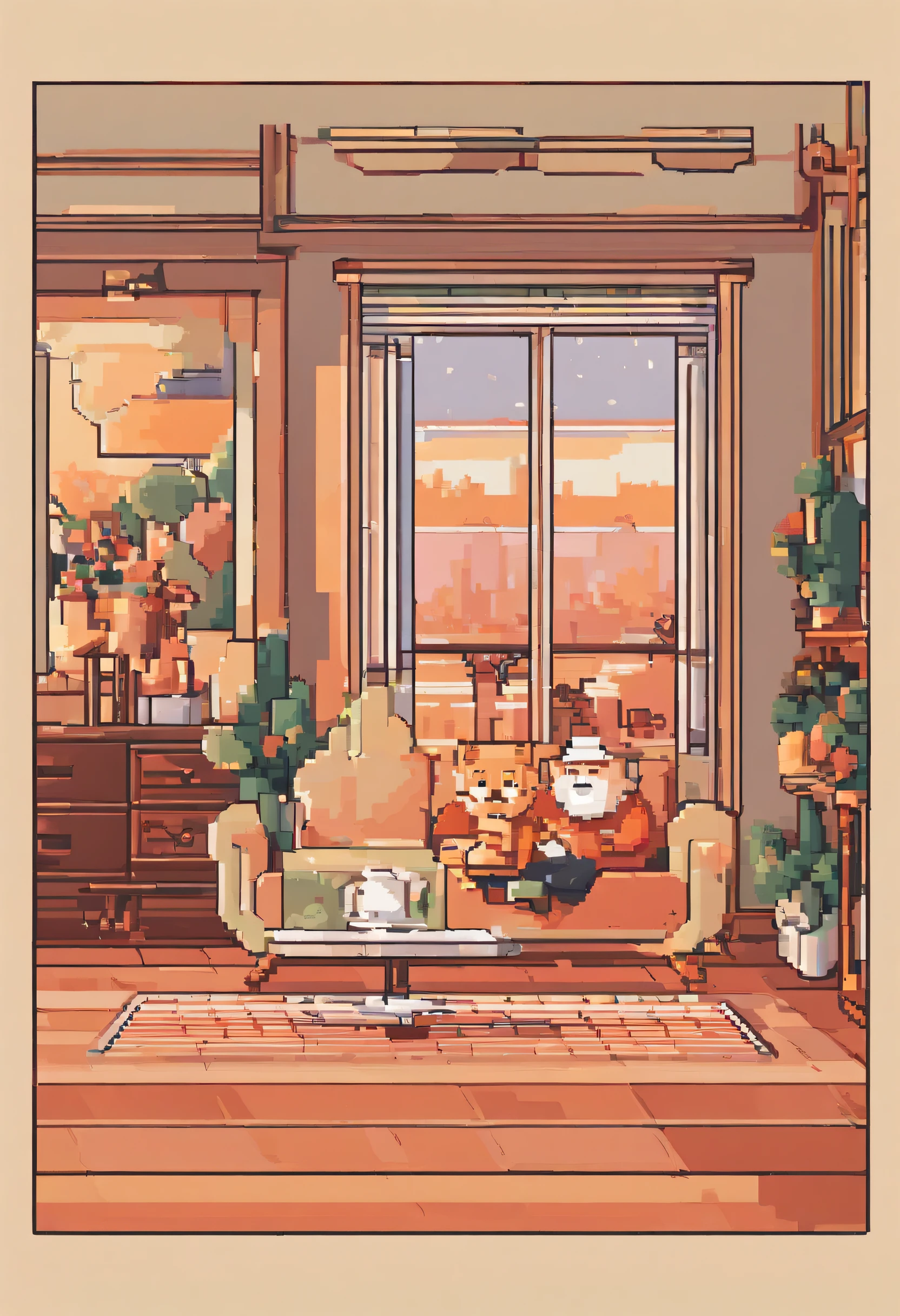 In a playful and whimsical 1950s Life Magazine ad style, envision a cartoony scene that unfolds like a meme. Picture a cute cat peacefully snoozing in a cozy corner, basking in the warmth of a sunbeam, and wearing a contented smile. The cat should look entirely powerless and carefree, embodying a complete lack of motivation or enthusiasm.