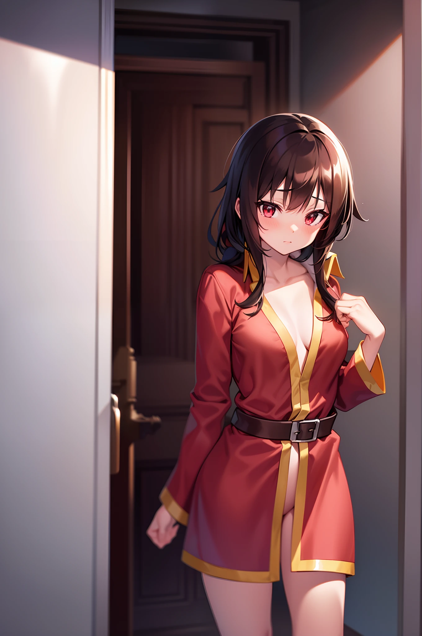 megumin from konosuba in bathrobe,