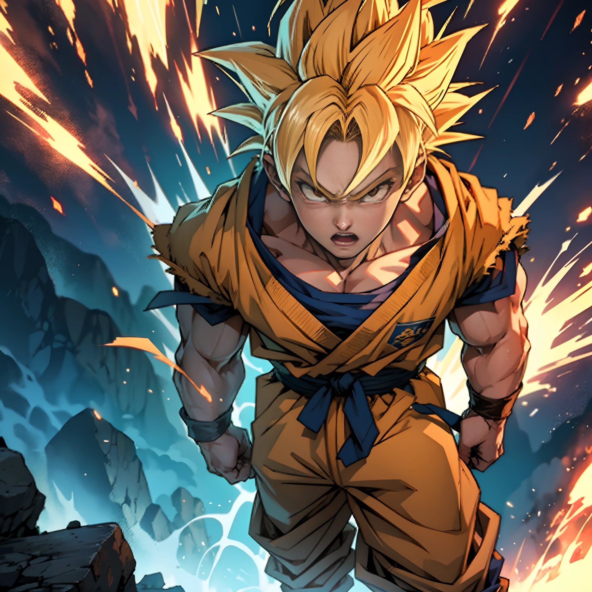 - Goku as Male Super Saiyan God