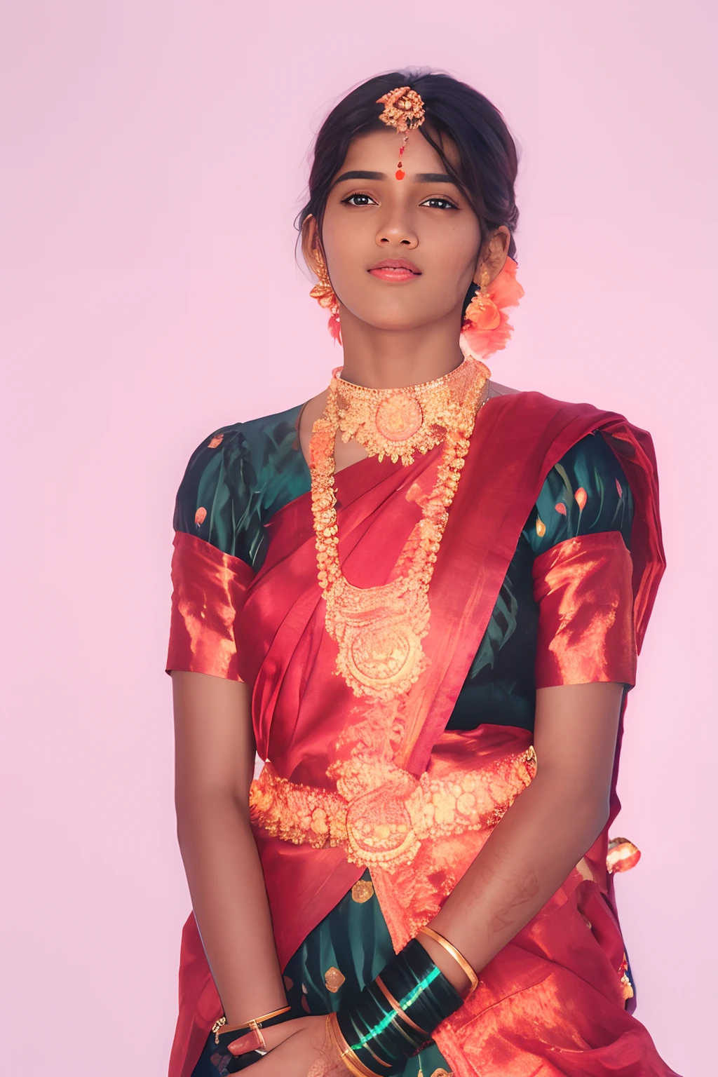 young Indian girl, 18-year-old, red top, gentle lighting, intricate facial details, flawless complexion, top-notch 3D rendering, hyper-realistic, shot on Indian road. photorealistic digital art trending on Artstation 8k HD high definition detailed realistic, detailed, skin texture, hyper detailed, realistic skin texture, armature, best quality, ultra high res, (photorealistic:1.4),, high resolution, detailed, raw photo, 400 camera f1.6 lens rich colors hyper realistic lifelike texture dramatic lighting unrealengine trending on artstation cinestill 800