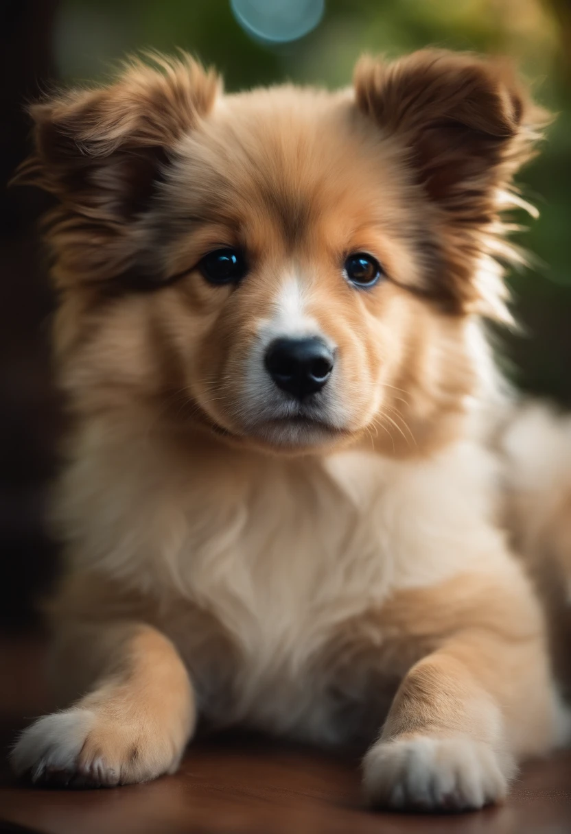 cachorro fofo com olhar carinhoso realista