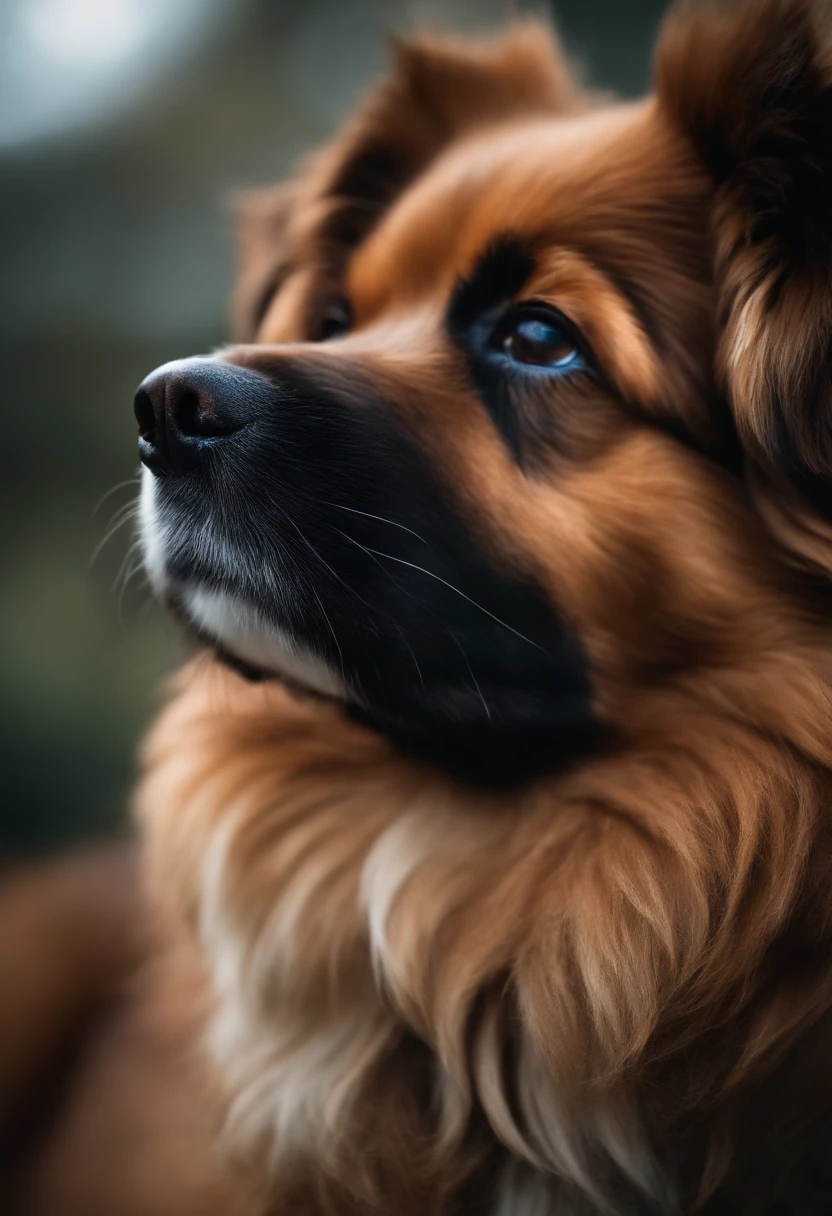 cachorro fofo com olhar carinhoso realista
