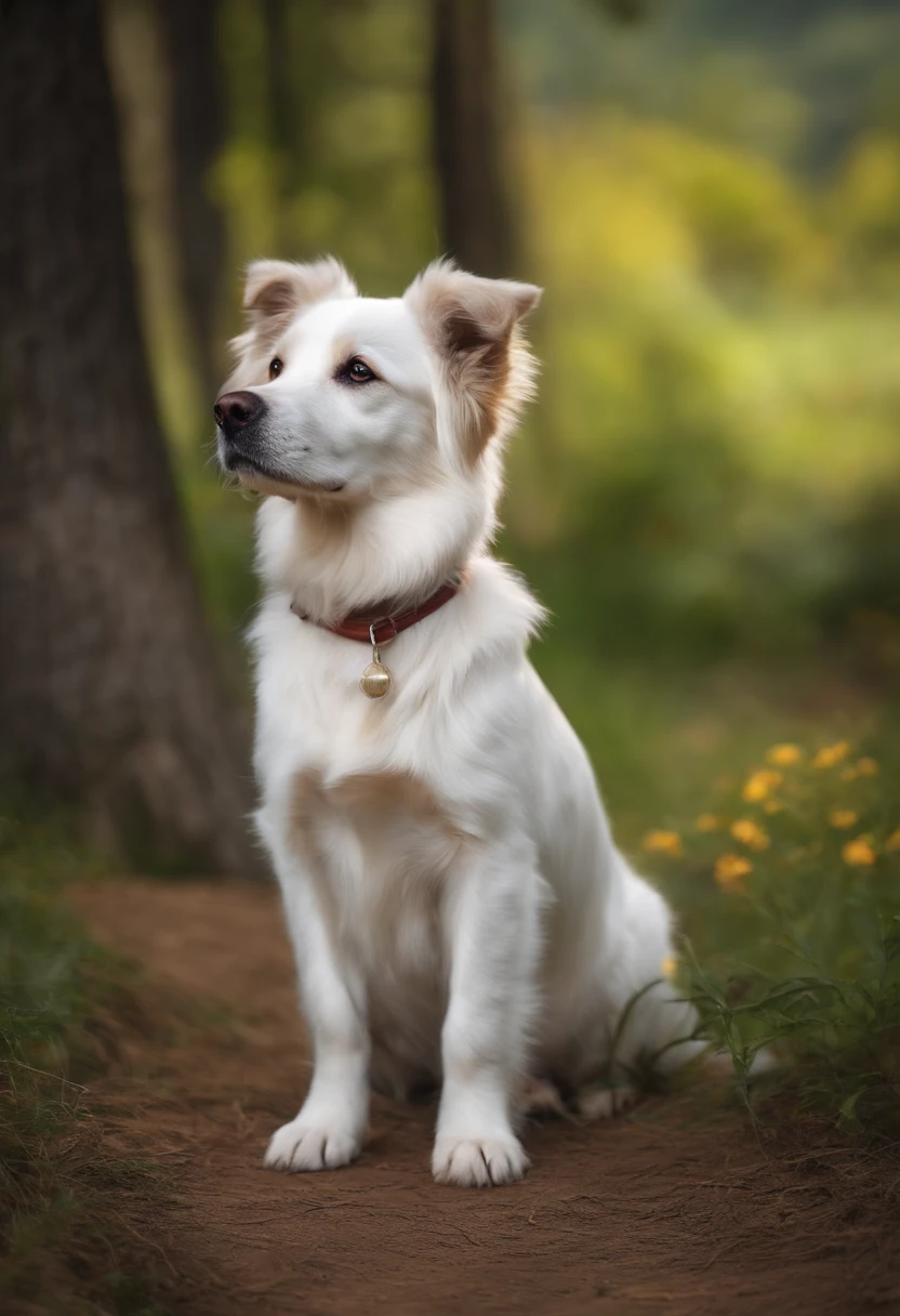 cachorro mais velho com olhar carinhoso realista