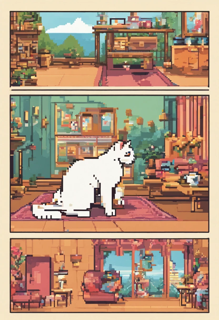 In a playful and whimsical 1950s Life Magazine ad style, envision a cartoony scene that unfolds like a meme. Picture a cute cat peacefully snoozing in a cozy corner, basking in the warmth of a sunbeam, and wearing a contented smile. The cat should look entirely powerless and carefree, embodying a complete lack of motivation or enthusiasm.
Capture the essence of this meme-style image in RAW candid cinema, employing a 16mm film format for an authentic vintage look. Color grade the scene with vibrant and remarkable colors, emphasizing the stark contrast between the cat's tranquility adding a sense of humor as the cat is trying to imitate a lion but its unsuccessful because