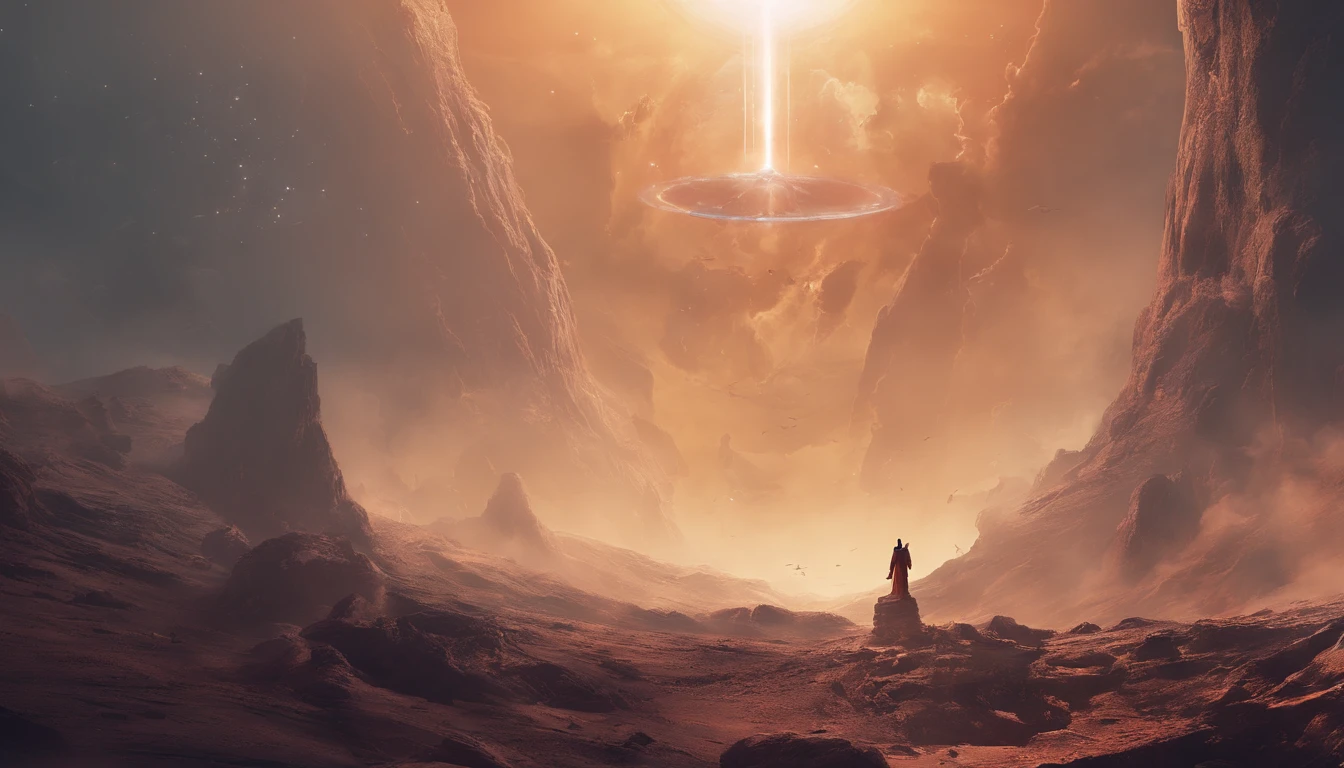 jesus is into a fight against science on space and is losing, realistic 8k, action