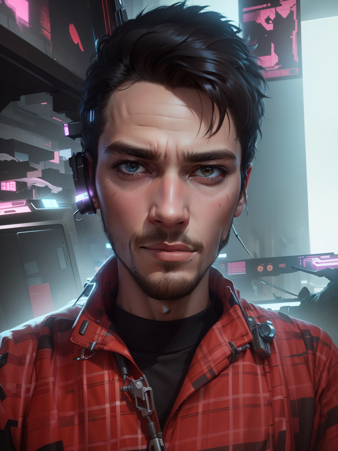 Change background to cyberpunk handsome boy realistic face, 8k , ultra realistic.