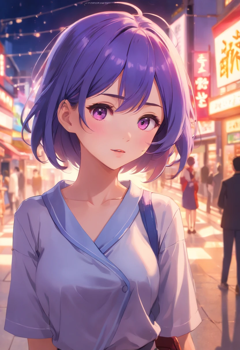 (best quality,4k,8k,highres,masterpiece:1.2),ultra-detailed,(realistic,photorealistic,photo-realistic:1.37),Schoolgirl with Huge Breasts, Very Big Butt, Short Purple Hair, Sexy School Uniform, Pleated Skirt [Hot Schoolgirl Uniform], [Curves emphasized], [Confident pose], [Vibrant color palette], [Detailed facial features], [Playful expression], [Soft lighting], [Dynamic perspective], [Intense gaze], [Colorful background], [Anime-style art], [Flattering composition], [Shiny and glossy textures], [Dramatic highlights and shadows], [Luscious lips], [Expressive eyes], [Attention to body proportions], [Attention to clothing design], [Attention to hairstyle], [Attention to small details], [Attention to body movement], [Delicate brushwork], [Vivid and saturated colors], [Appealing and attractive], [Bold and eye-catching], [Energetic and lively], [Proud and seductive], [Modern and fashionable], [Sensuous and alluring], [Exquisite and captivating], [Bold and provocative], [Cheeky and mischievous], [Charming and irresistible], [Captivating and magnetic], [Powerful and compelling], [Expressive and dynamic], [Sensual and enchanting], [Mesmerizing and bewitching], [Gorgeous and stunning], [Seductive and tantalizing].