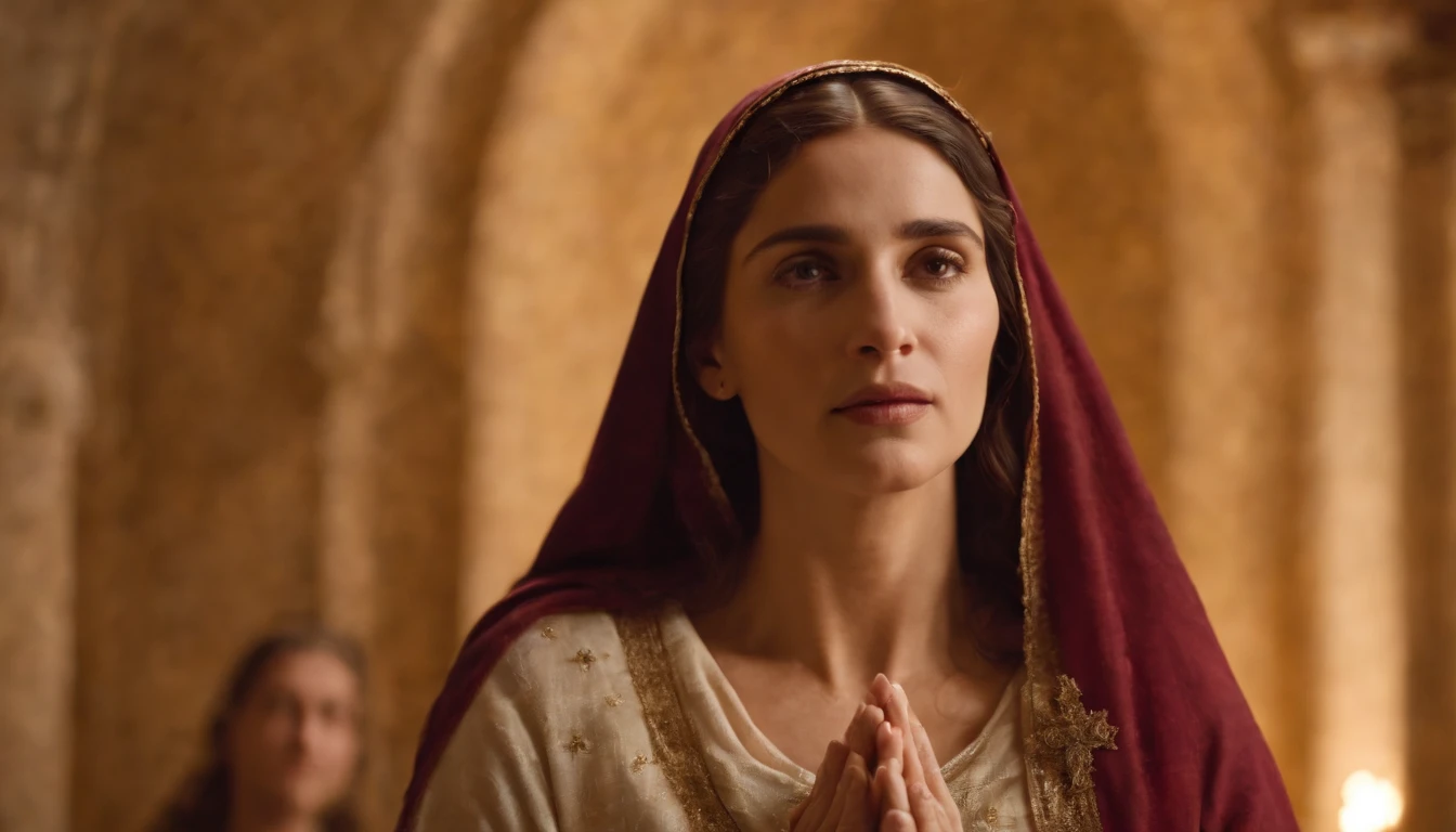 isabel, prima de maria , mother of Jesus, pregnant. Biblical character