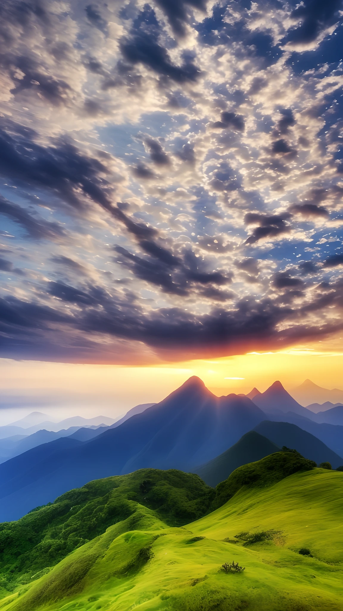 a view of a mountain range with a sunset in the distance, fundo bonito da montanha, Nascer do Sol na Montanha, mountains and colorful sunset!!, lindo nascer do sol, paisagem celestial, sol nasce entre duas montanhas, epic sunrise, incrivelmente bonito, belas montanhas, breathtaking landscape, natureza deslumbrante no fundo, amazing landscape in background, majestosa paisagem natural, Hoje\Fotografia em destaque 4k