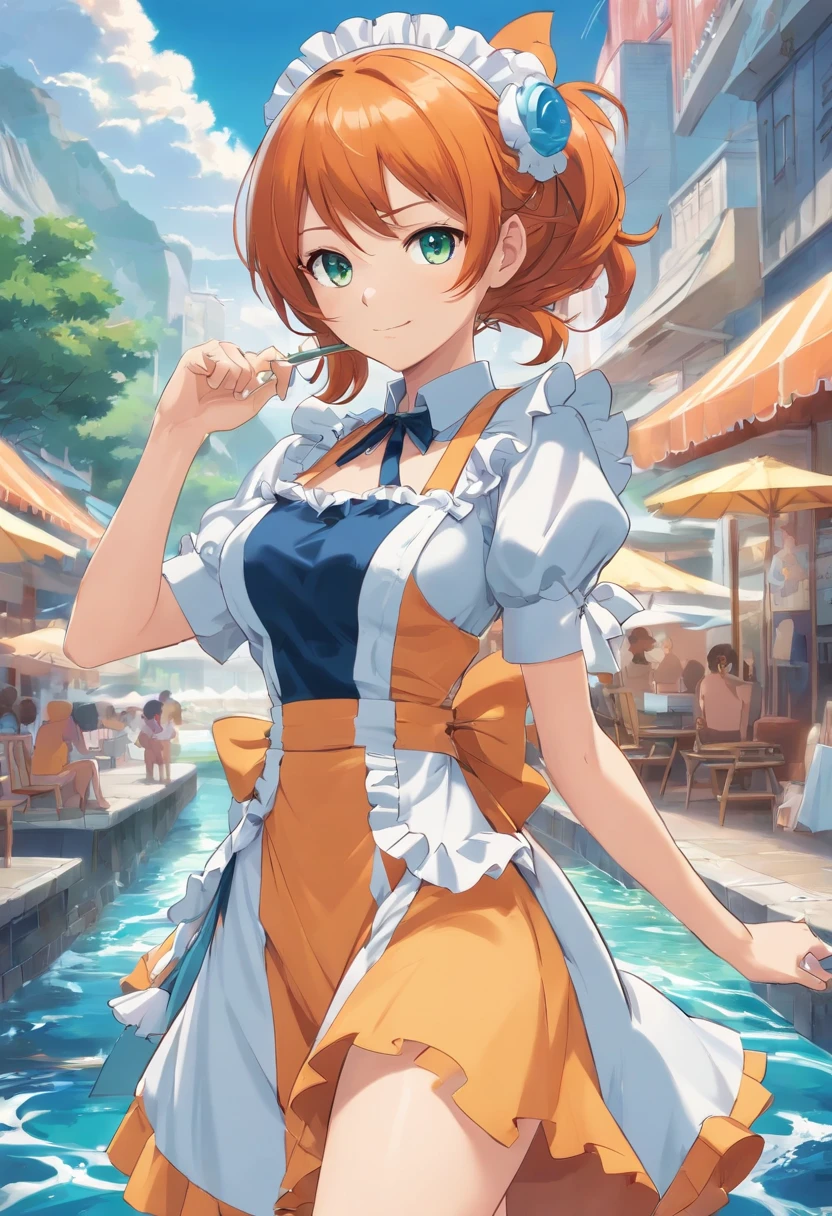 Nami, sexy maid costume