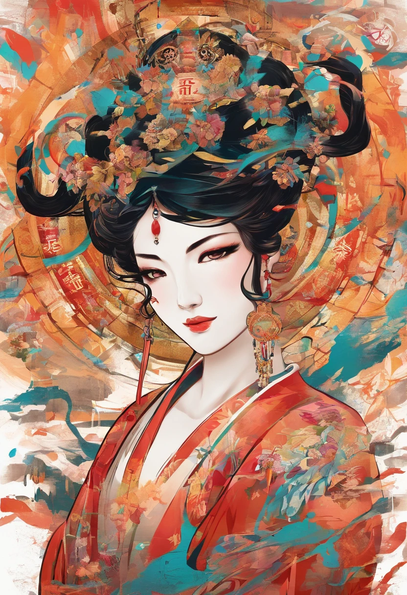 menina com, Ancient Chinese attire, corpo inteiro, luz solar, rosto claro, fundo branco limpo, masutepiece, Super Detalhe, Epic composition, Ultra HD |, alta qualidade, extremamente detalhado, Arte Oficial, papel de parede uniforme 8k, Super Detalhe, 32k、Fotografiarealista