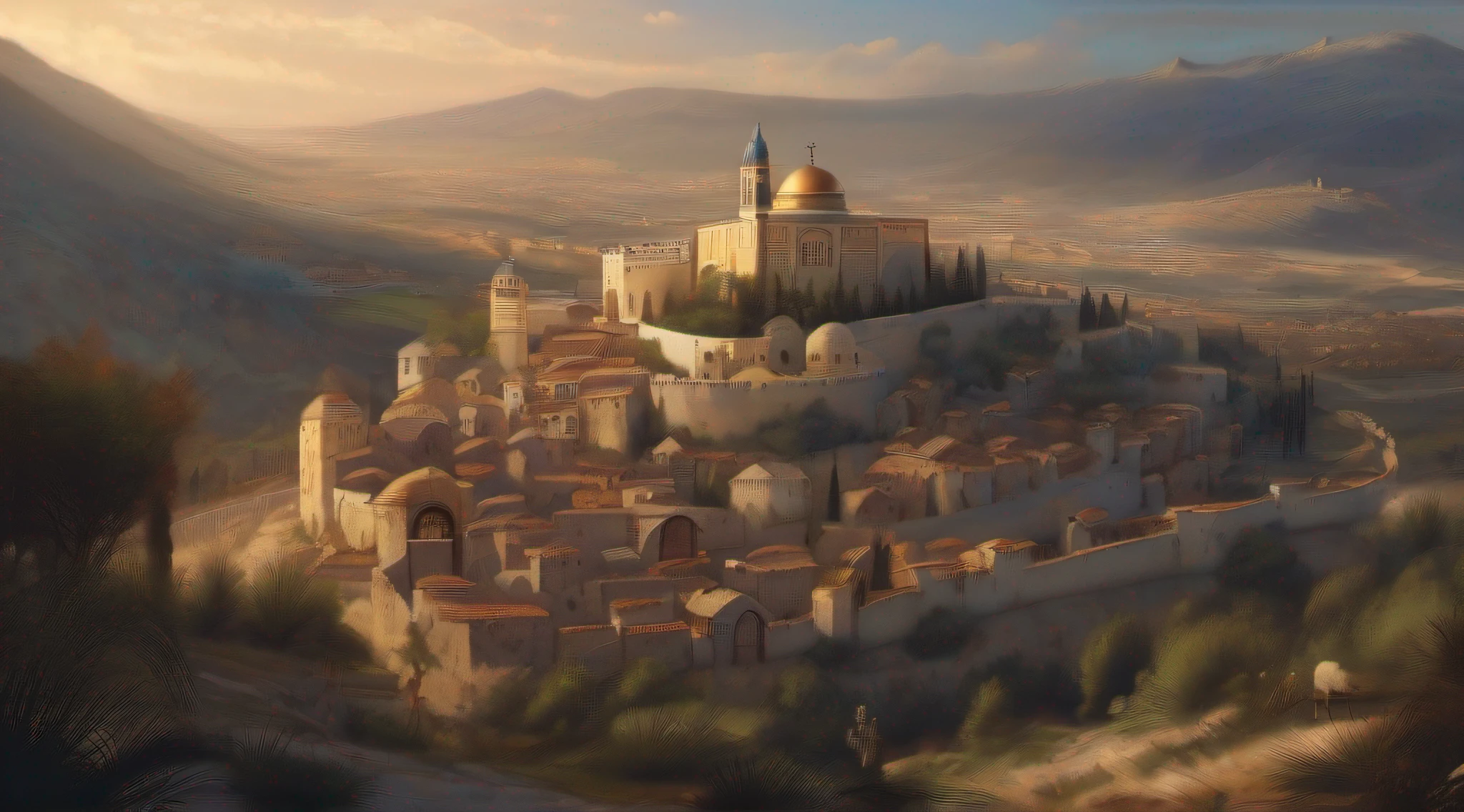 mountains and villages of Jerusalem time of Jesus 8k