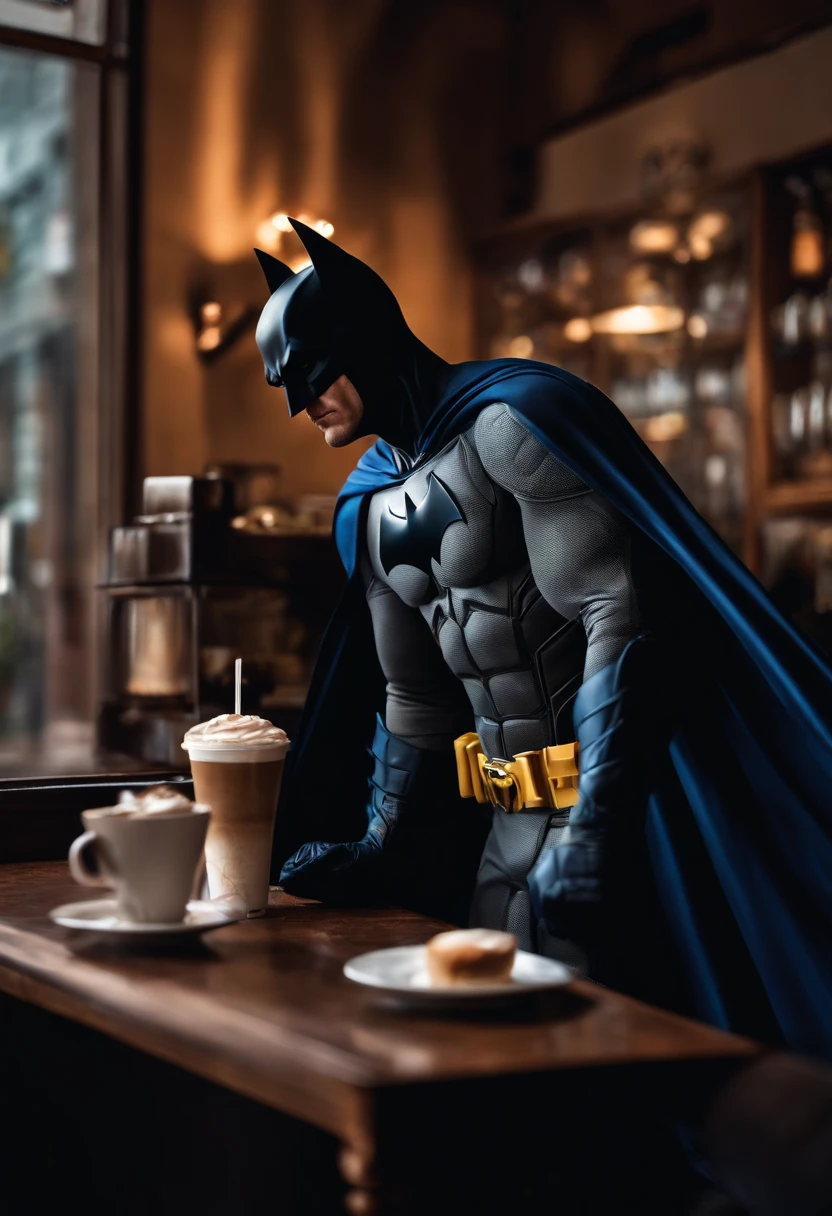 batman tomando cafe